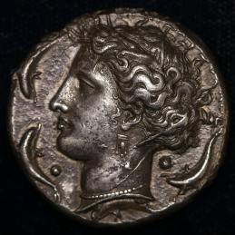 SICILY,Syracuse シチリア,シラクサ AR Decadrachm 405~370BC In the style of Euainetos NGC- XF“Strike4/5 Surface4/5 Fine Style“（Photo certificate,写真証明書）