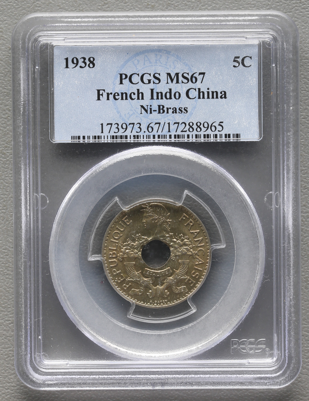 10枚美しい　FRENCH INDO-CHINA フランス領インドシナ 旧紙幣 仏領インドシナ-French Indochina. PMG 65 EPQ Gem Uncirculated