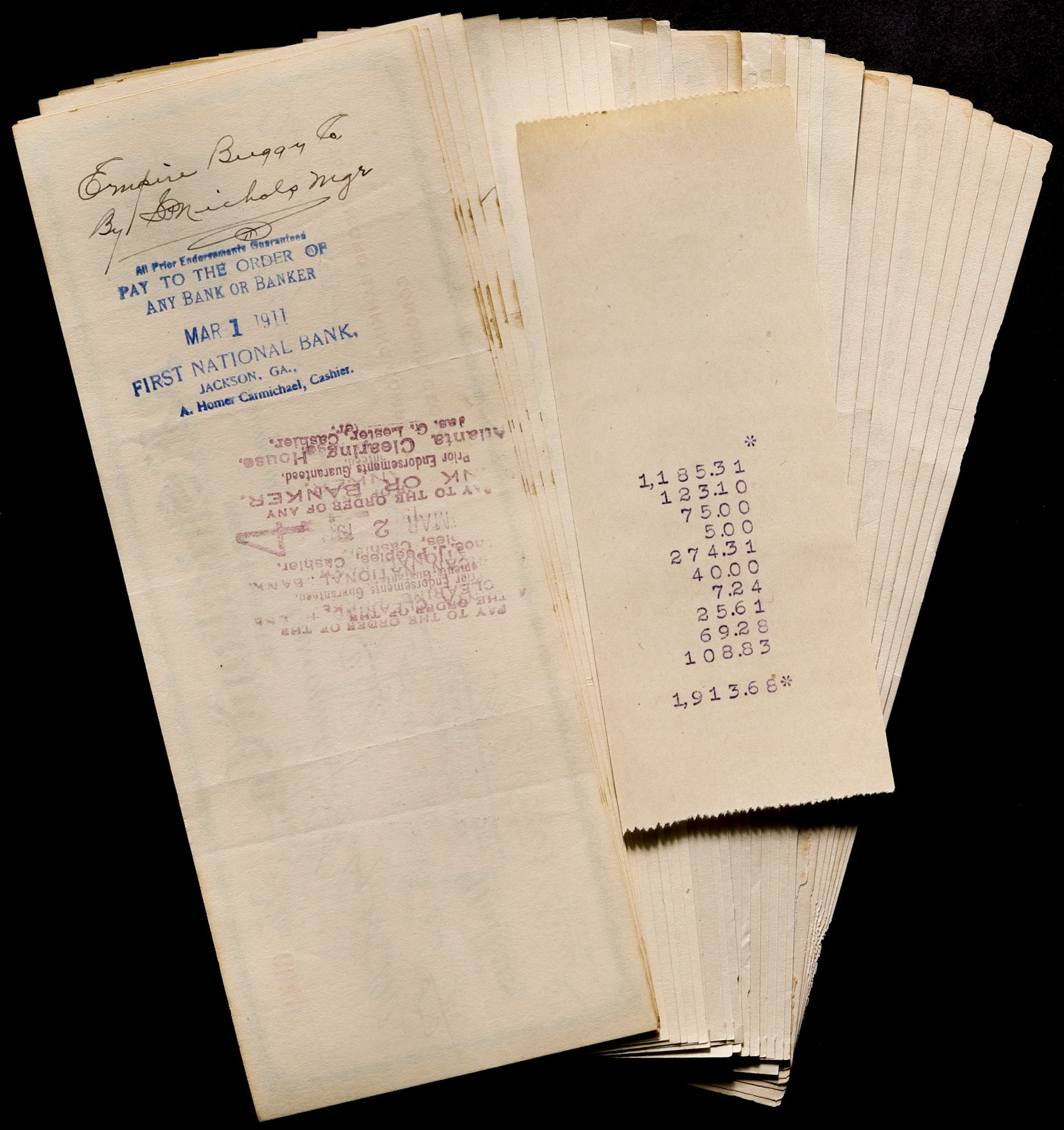 貨幣博物館 | アメリカ小切手約33枚組 返品不可 Sold as is No returns