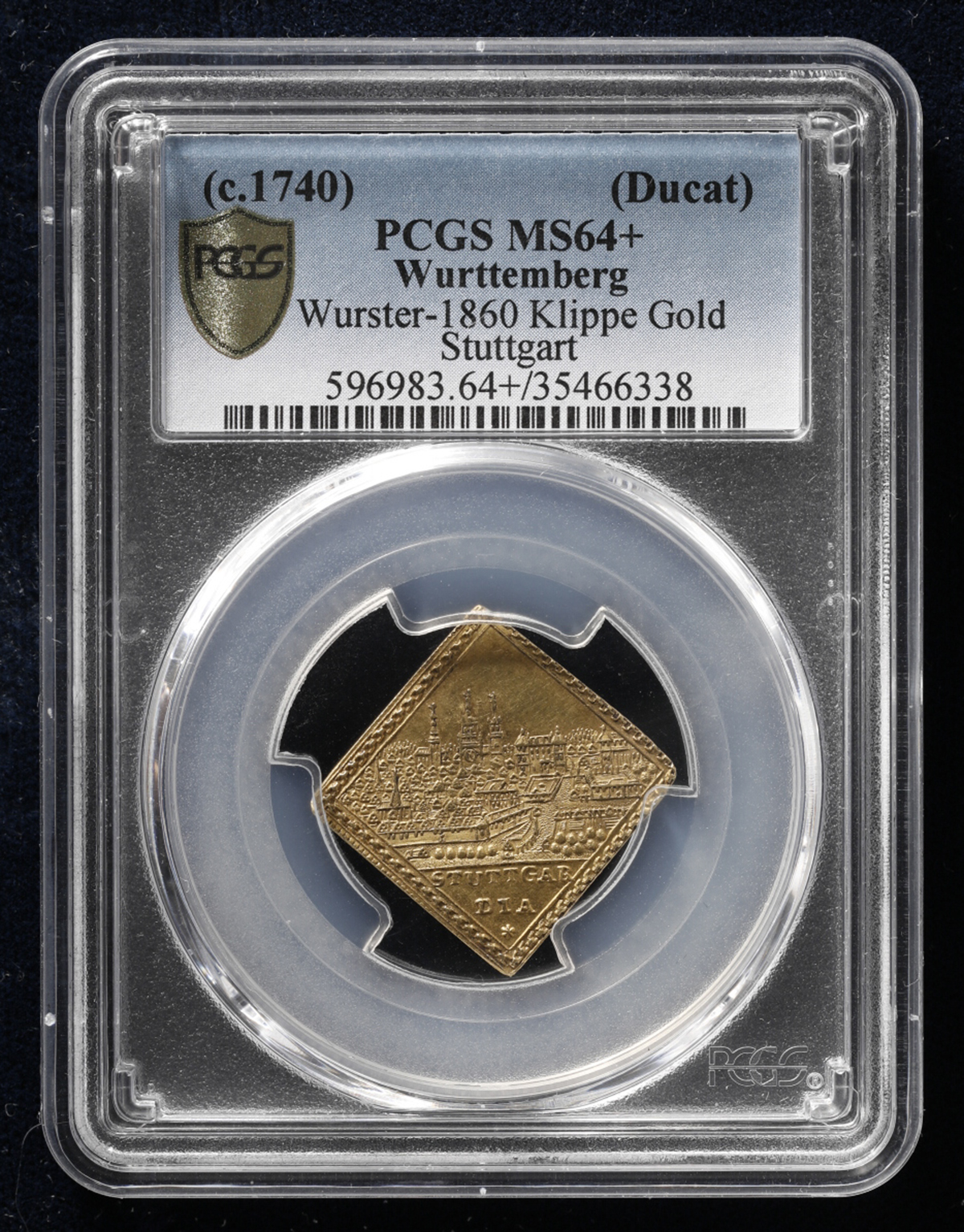 貨幣博物館 | GERMANY Wurttemberg ヴュルテンベルク Klippe Ducat ND