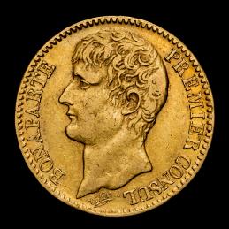FRANCE Napoleon I ナポレオン1世（1802~15） 40Francs AN-XI（1802）A   