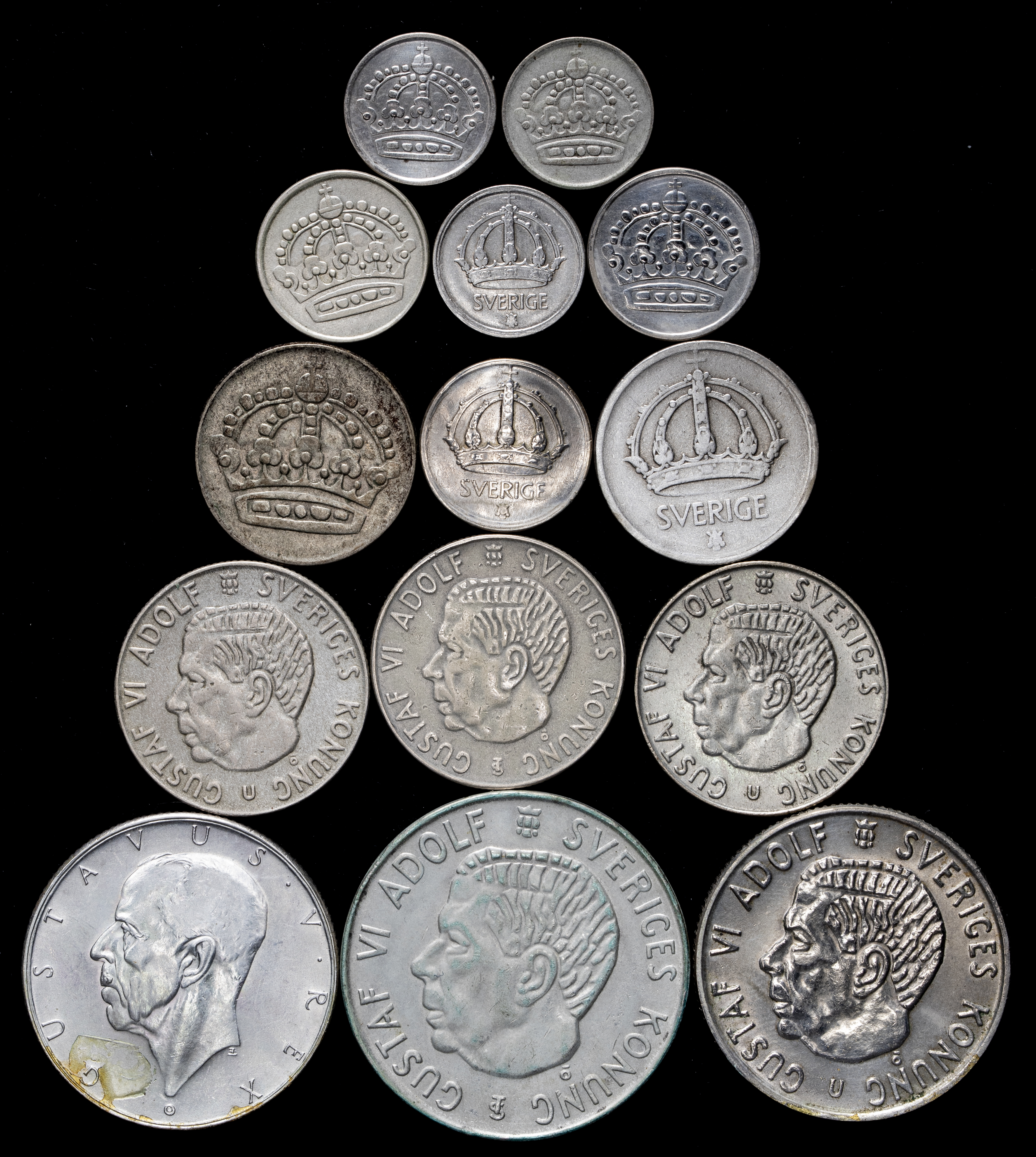 スウェーデン　銀貨 貨幣博物館 | SWEDEN スウェーデン 銀貨14枚 返品不可 Sold as is No