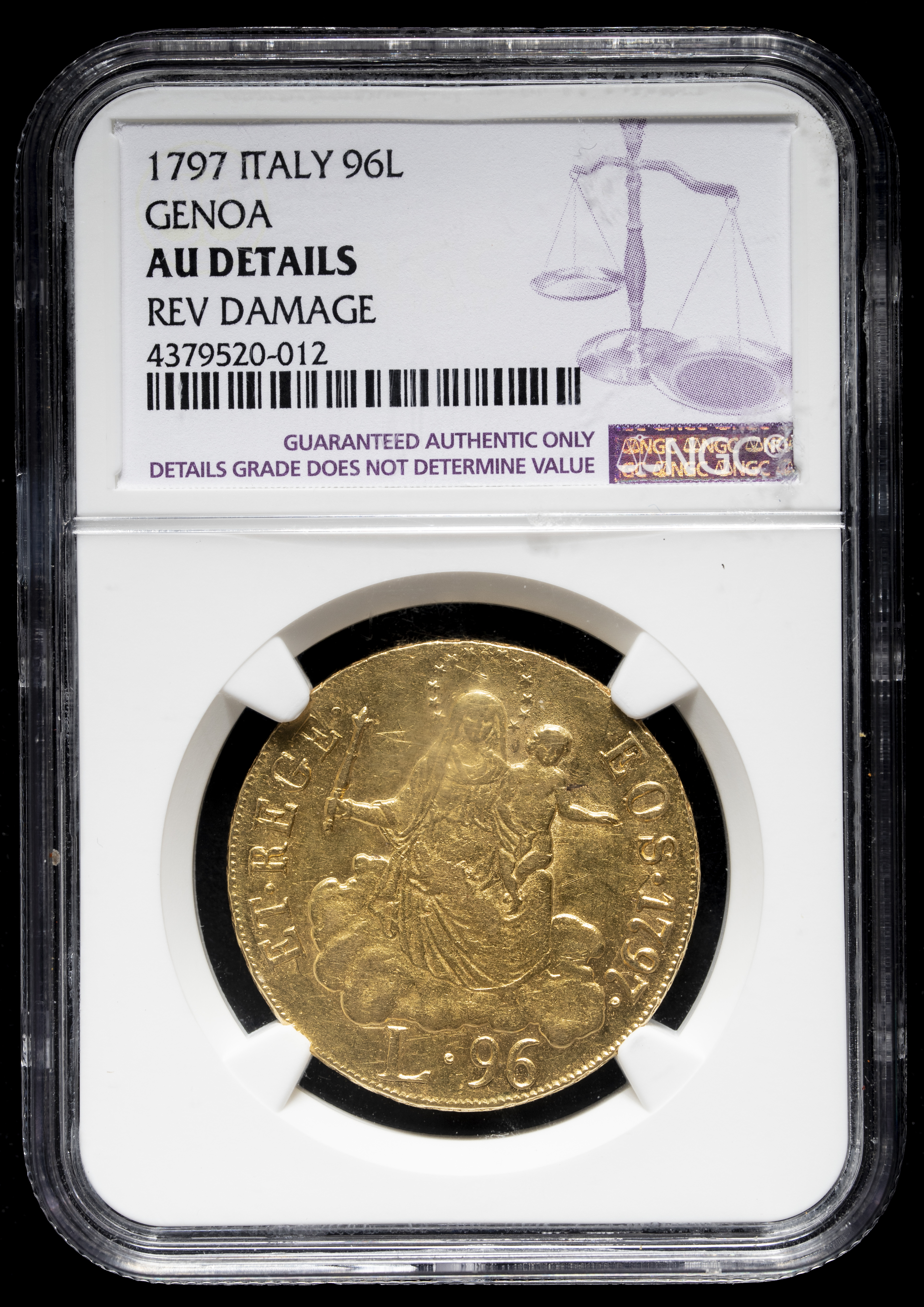 貨幣博物館 | ITALY Genoa ジェノヴァ 96Lire 1797