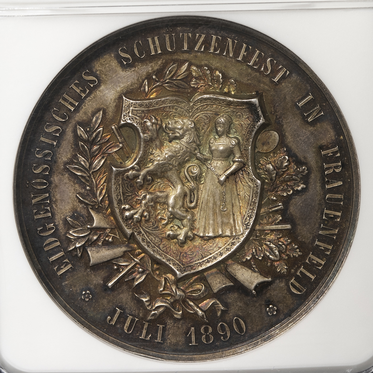 貨幣博物館 | SWITZERLAND Shooting Festival 射撃祭 AR Medal 1890 ...