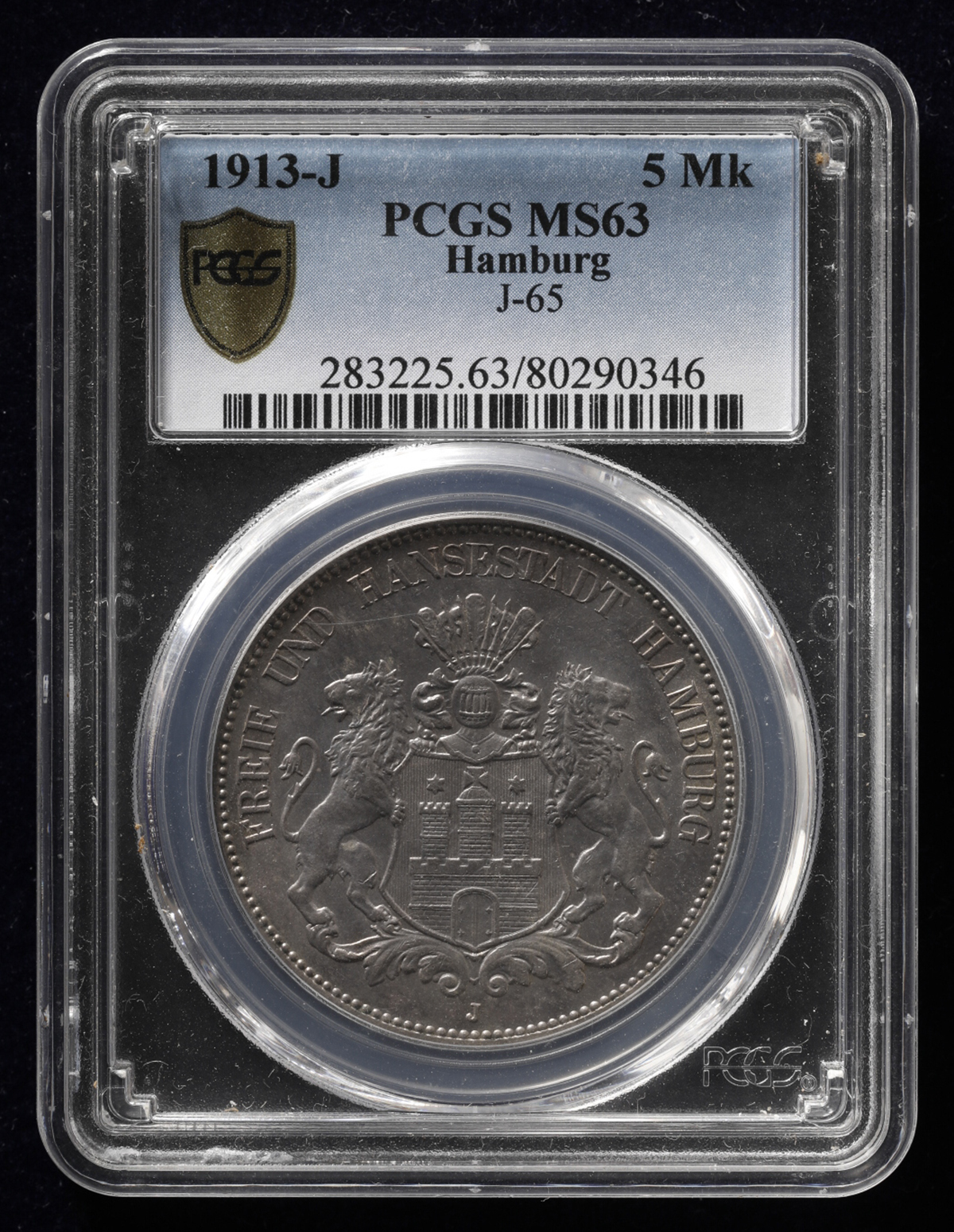 貨幣博物館 | GERMANY Hamburg ハンブルグ 5Mark 1913J UNC