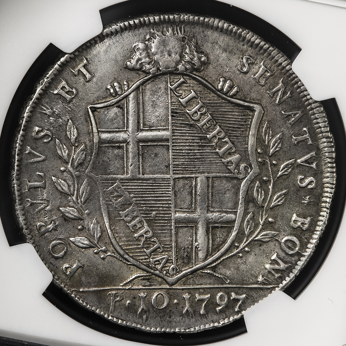 貨幣博物館 | ITALY Papal States ローマ教皇領 10Paoli（Scudo） 1797 洗浄 -EF