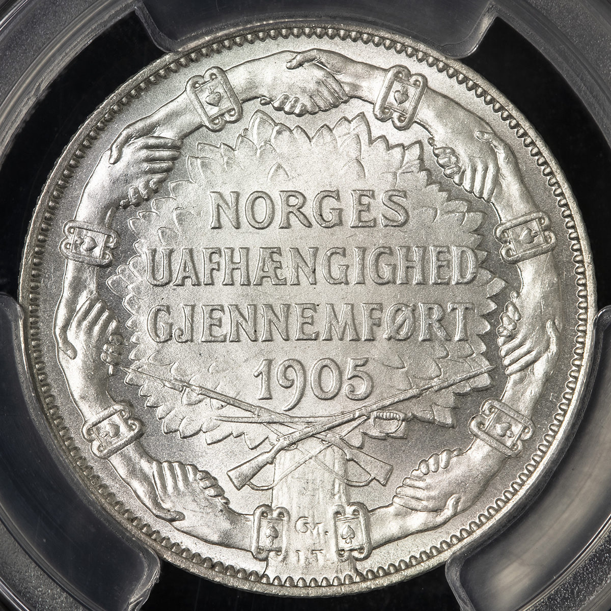 貨幣博物館 | NORWAY ノルウェー 2Kroner 1907 洗浄 UNC