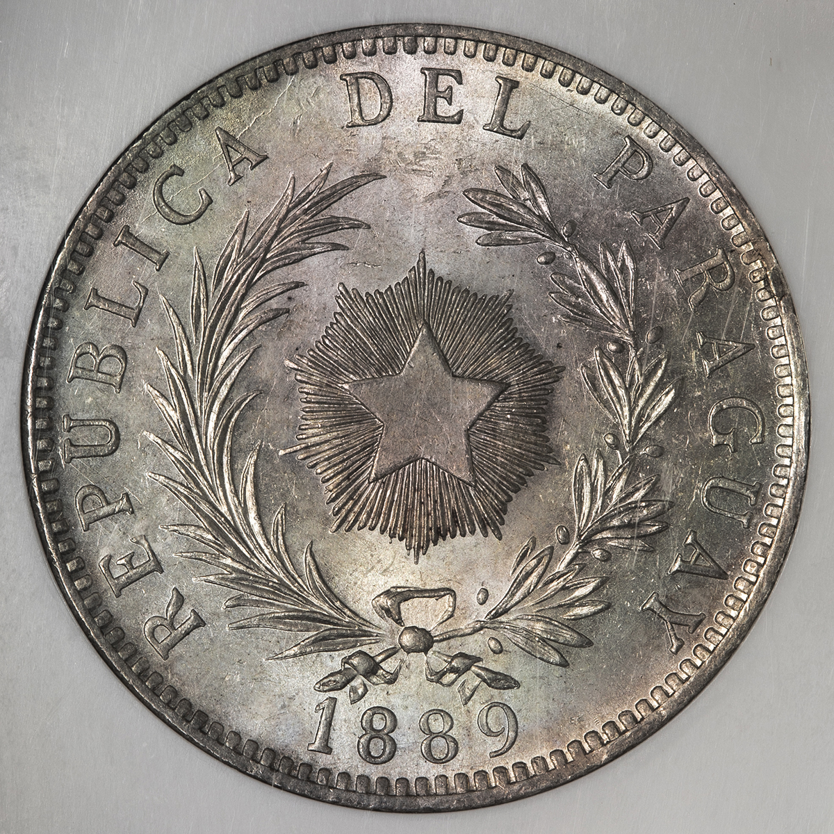 貨幣博物館 | PARAGUAY パラグアイ Peso 1889 AU~UNC