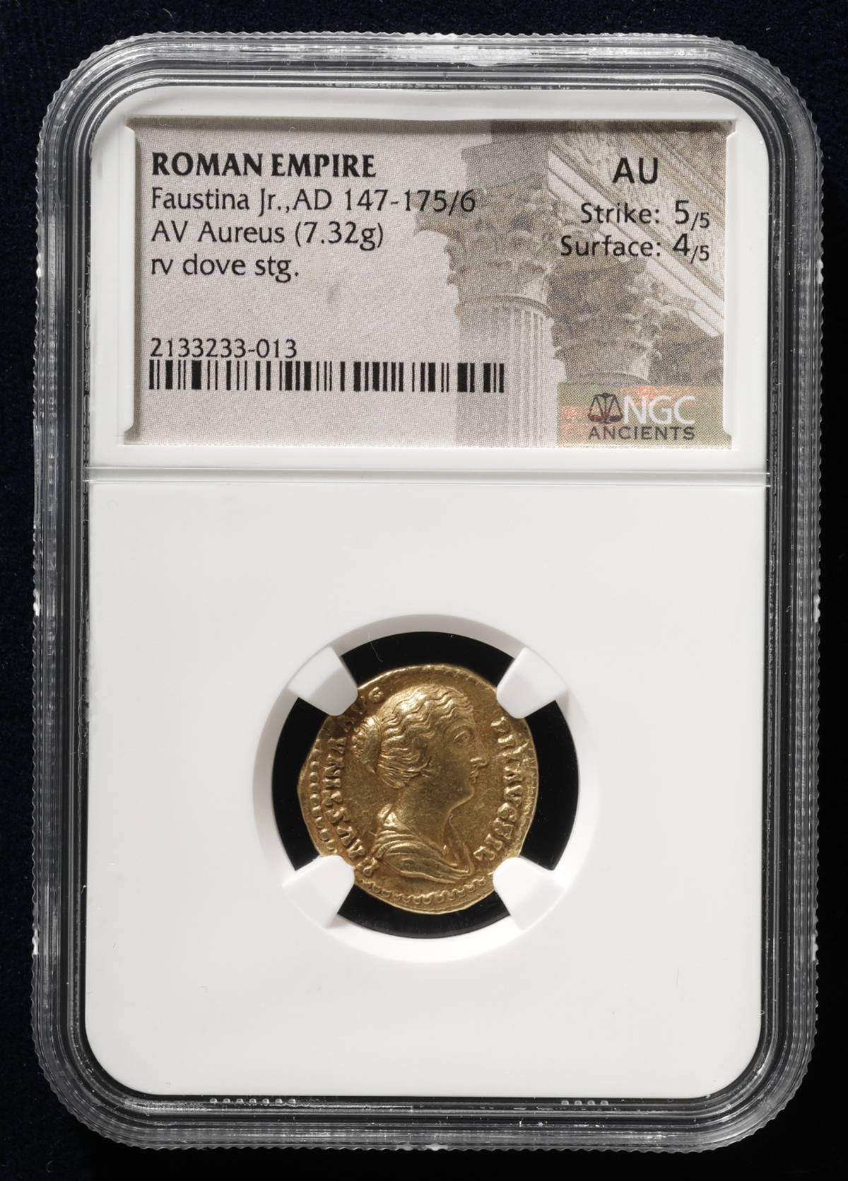 貨幣博物館 | Roman Empire ローマ帝国 AV Aureus Faustina Jr