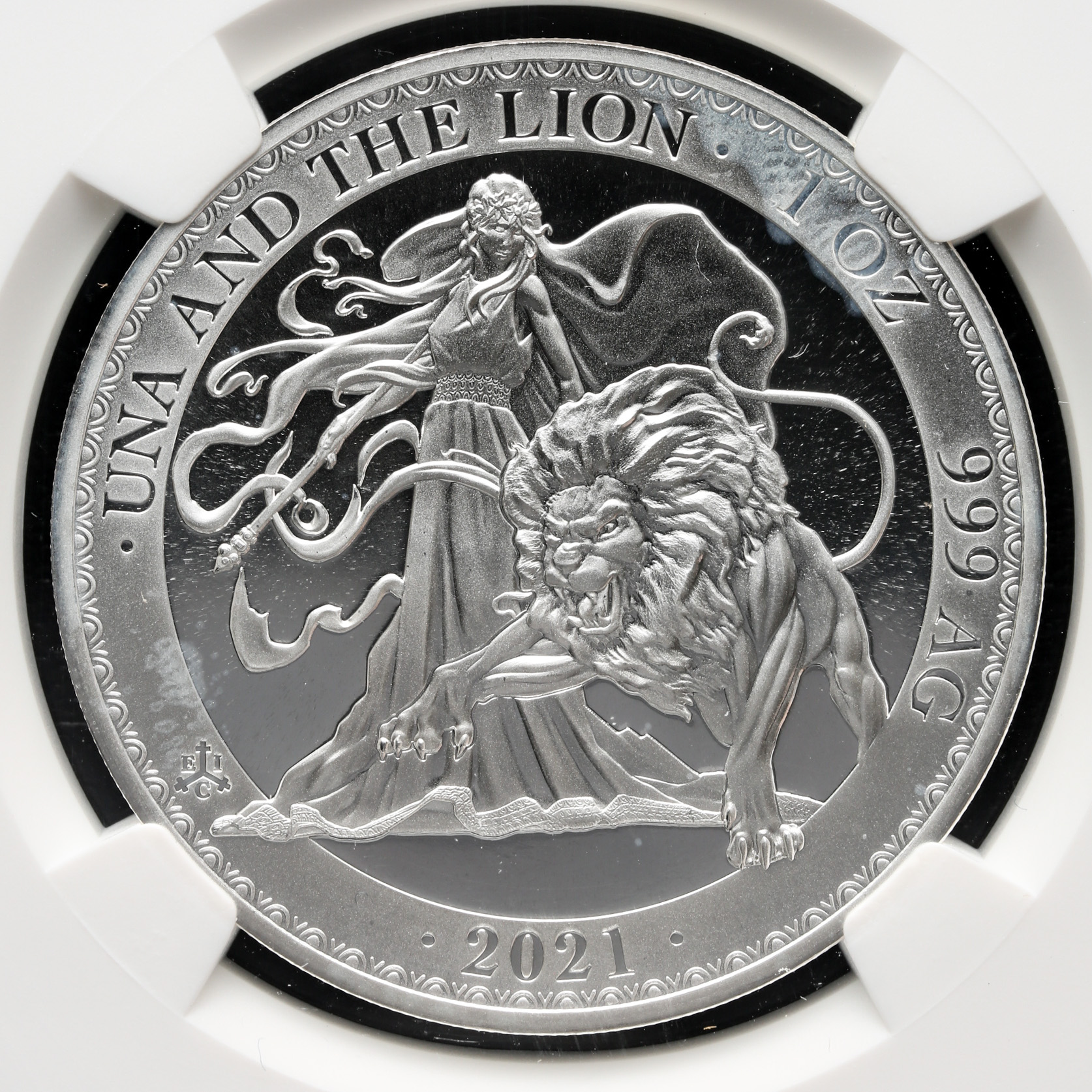 2020年ウナとライオン 1ポンド銀貨 FirstReleases MS69 - 旧貨幣/金貨 