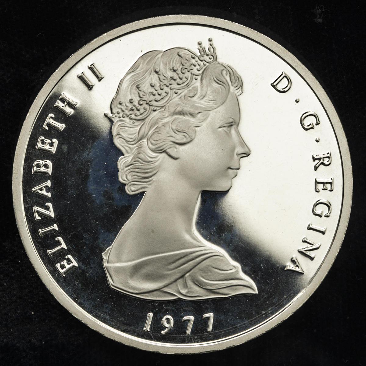 タークス・カイコス諸島 エリザベス二世 50クラウン銀貨 1976年
