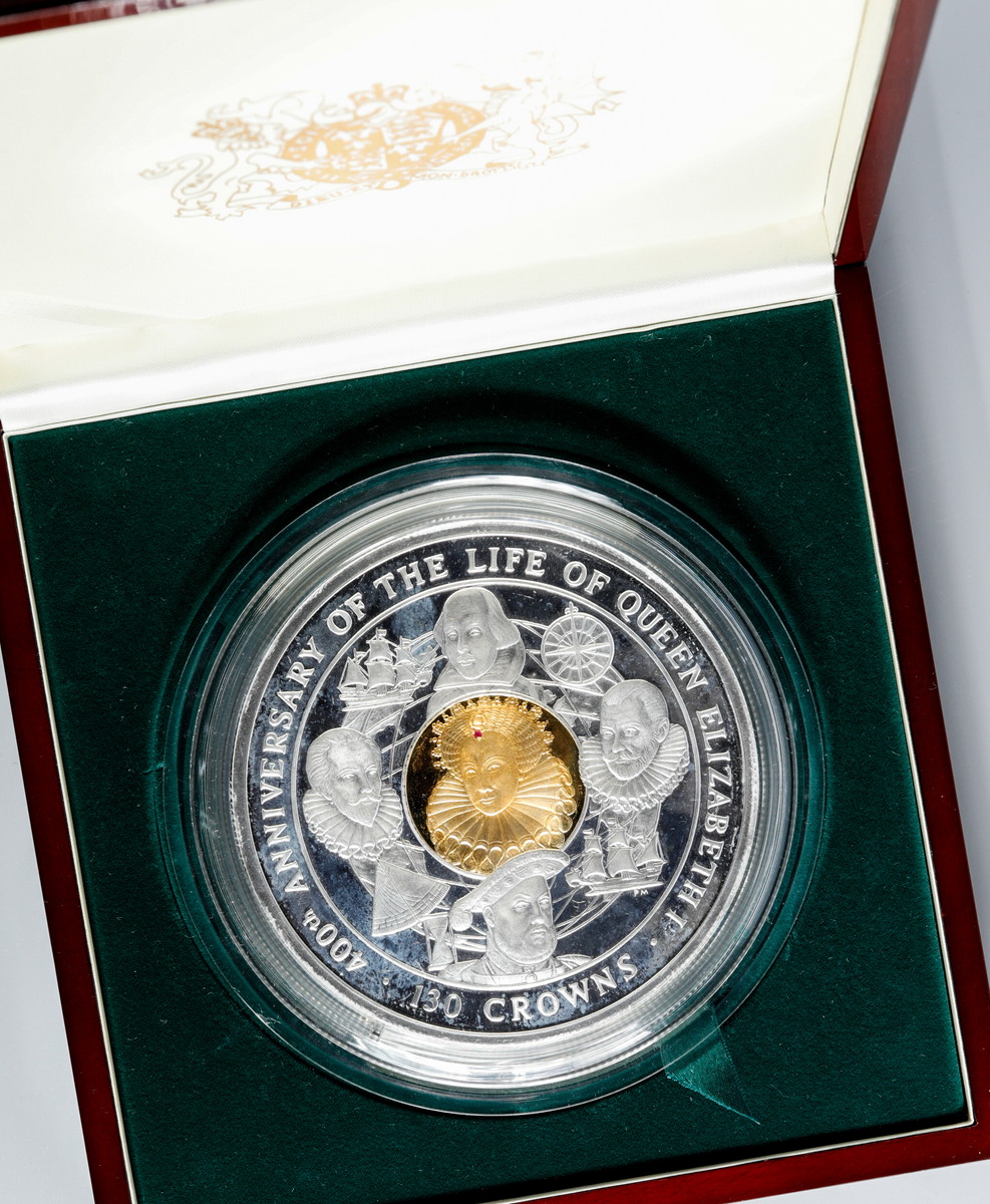 貨幣博物館 | マン島- 迫力4000g 2003. Silver. 130クラウン. プルーフ