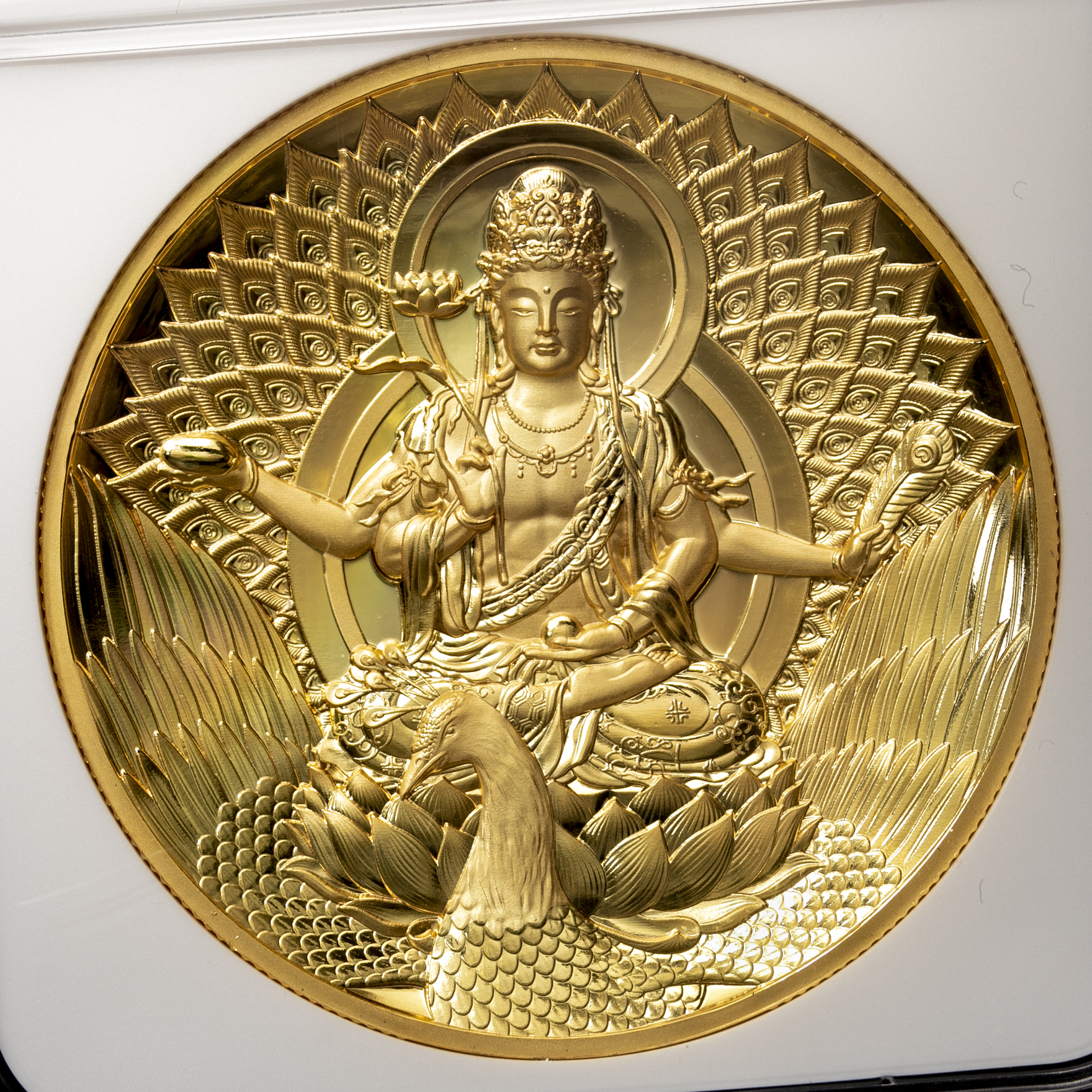 嘉日の小物とアンティークコイン【NGC-PF70 Ultra Cameo】仏教像 金 