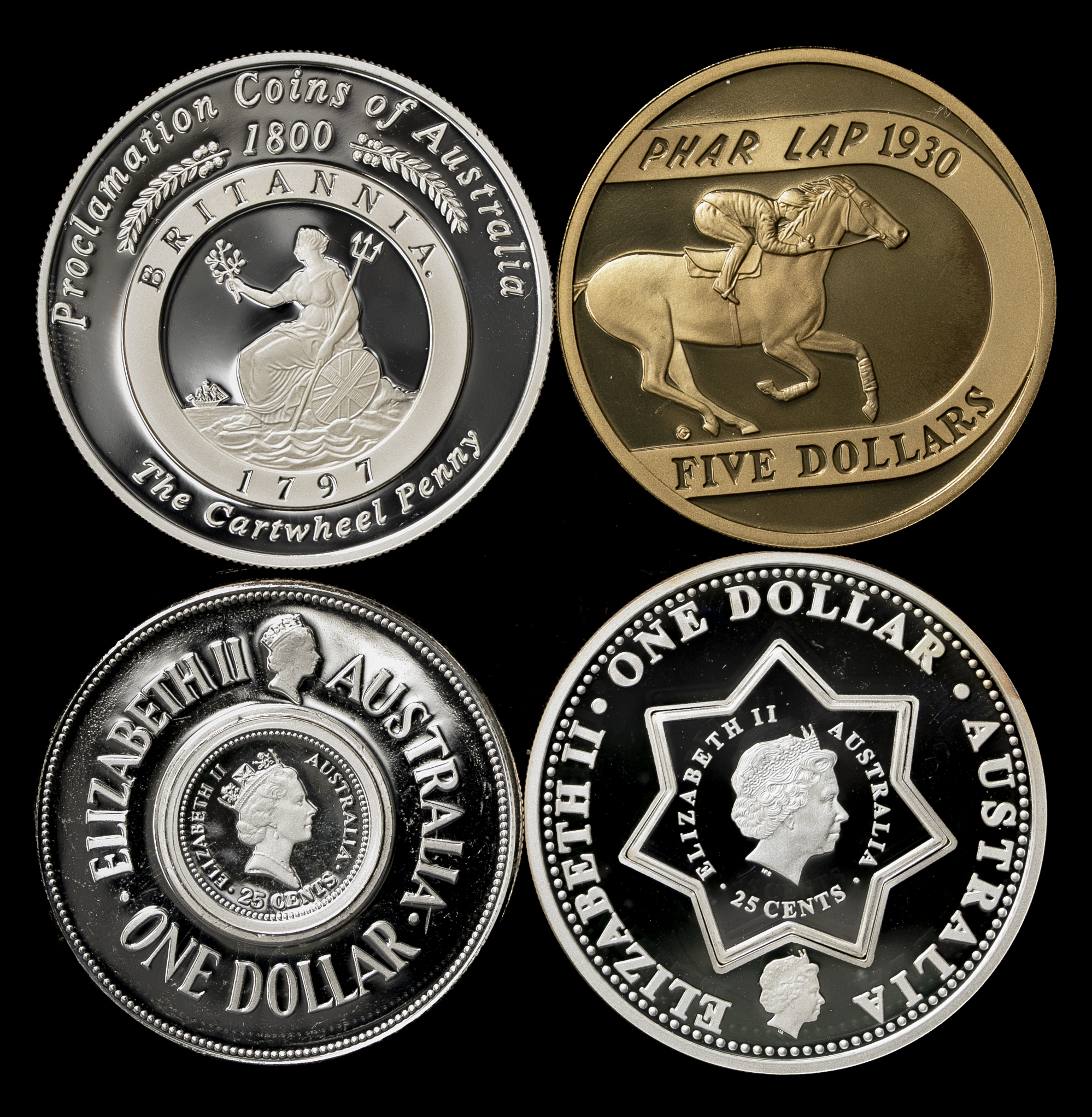 貨幣博物館 | AUSTRALIA オーストラリアコイン各種 計4枚 返品不可 Sold as is No returns