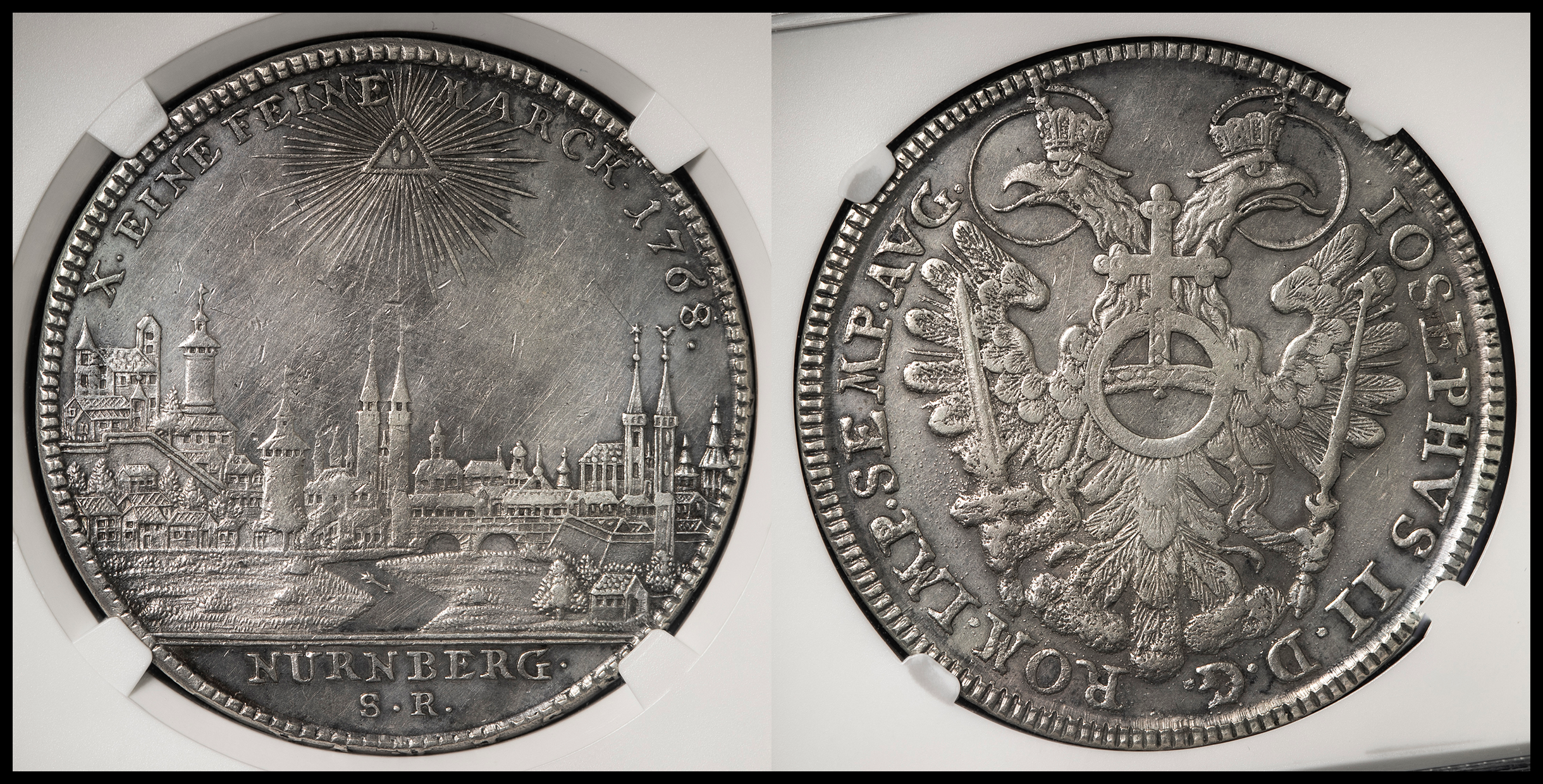 貨幣博物館 | GERMANY Nurnberg ニュルンベルク Taler 1768SR 洗浄 EF