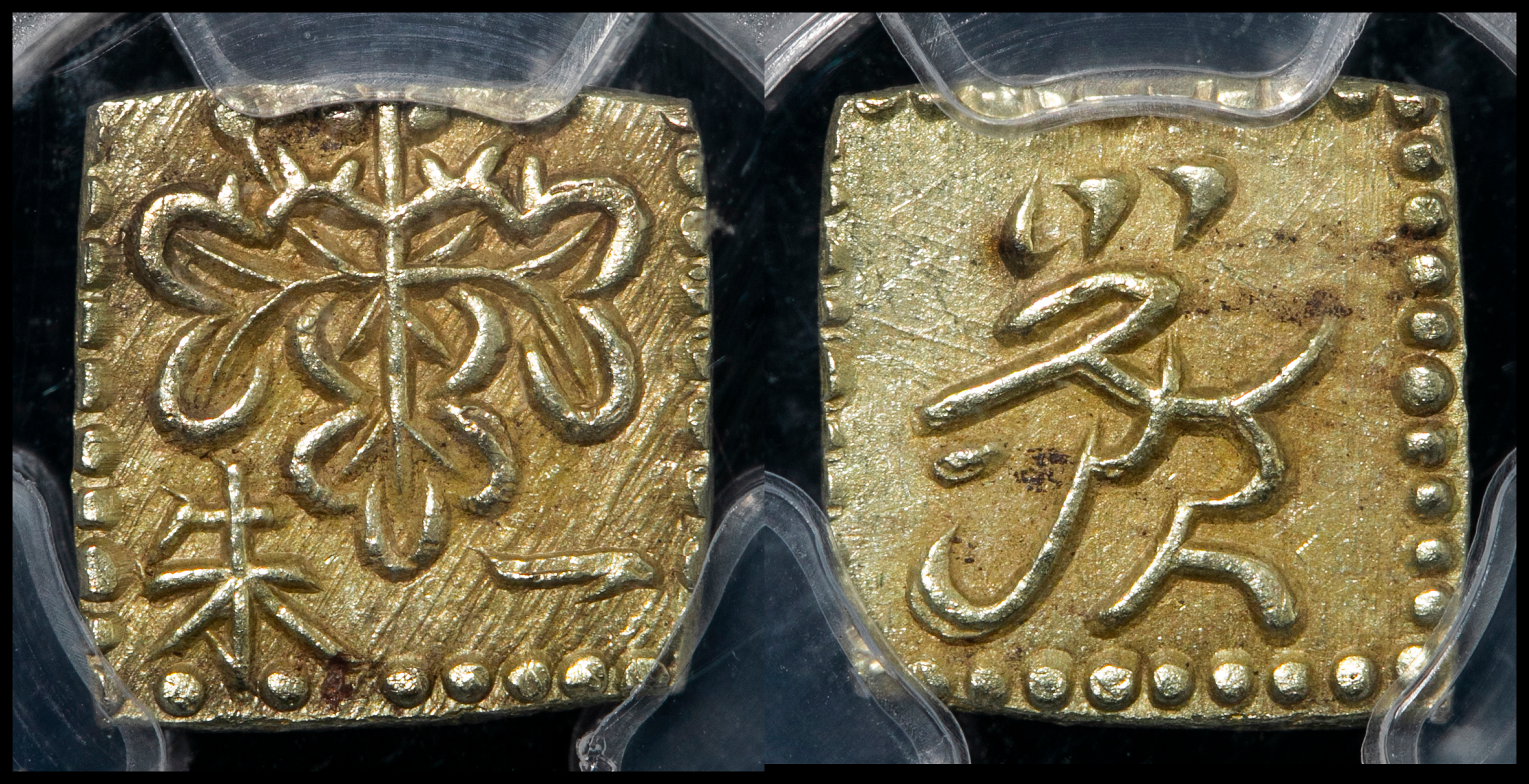 auction,日本文政一朱判金（角一朱） Bunsei 1Shu-ban-kin 文政7年