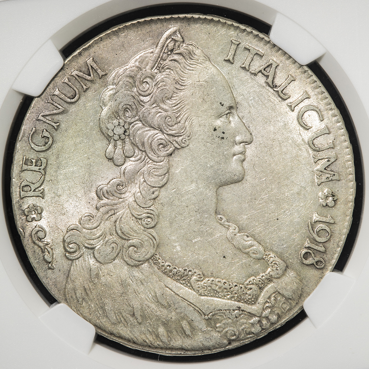 ○伊領エリトリア 1918年 NGC AU53 マリア・テレジア タレーロ銀貨 - 貨幣