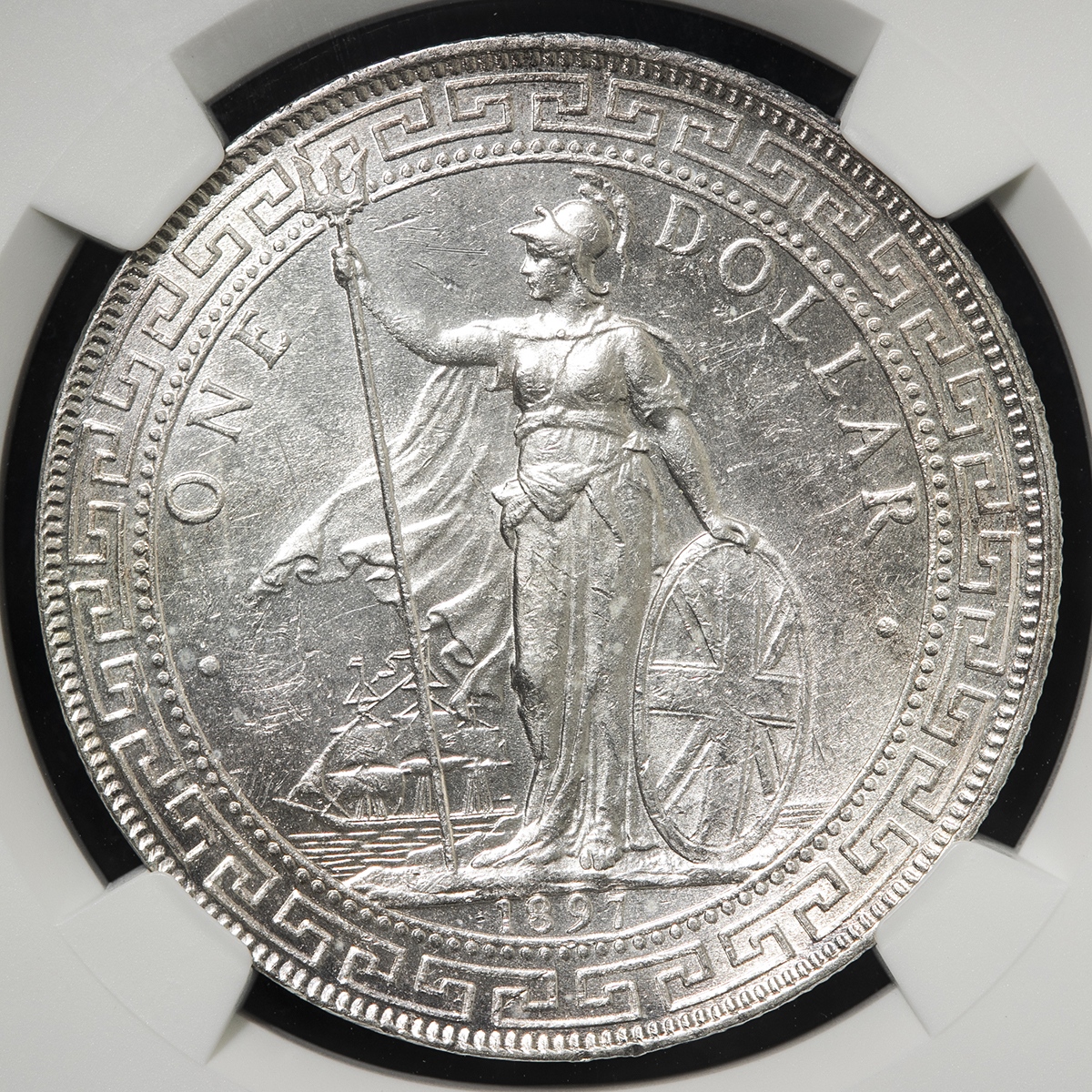 NGC-MS62 イギリス貿易銀 Dollar 1908‐B British Trade Dollar - 貨幣