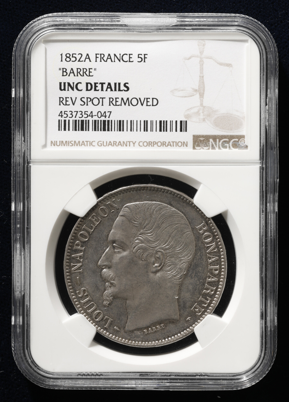 1848年 5リラ  イタリア Italy ヴェネツィア Venice 革命共和国 5リラ銀貨 1848年V