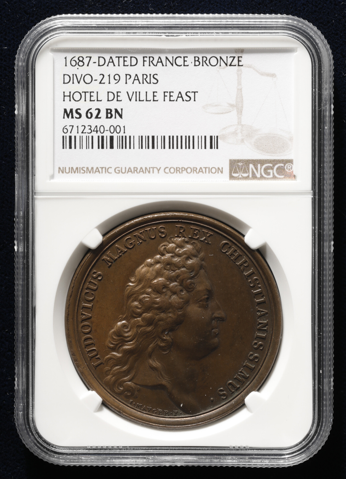 貨幣博物館 | FRANCE Louis XIV ルイ14世（1643~1715） Bronze Medal