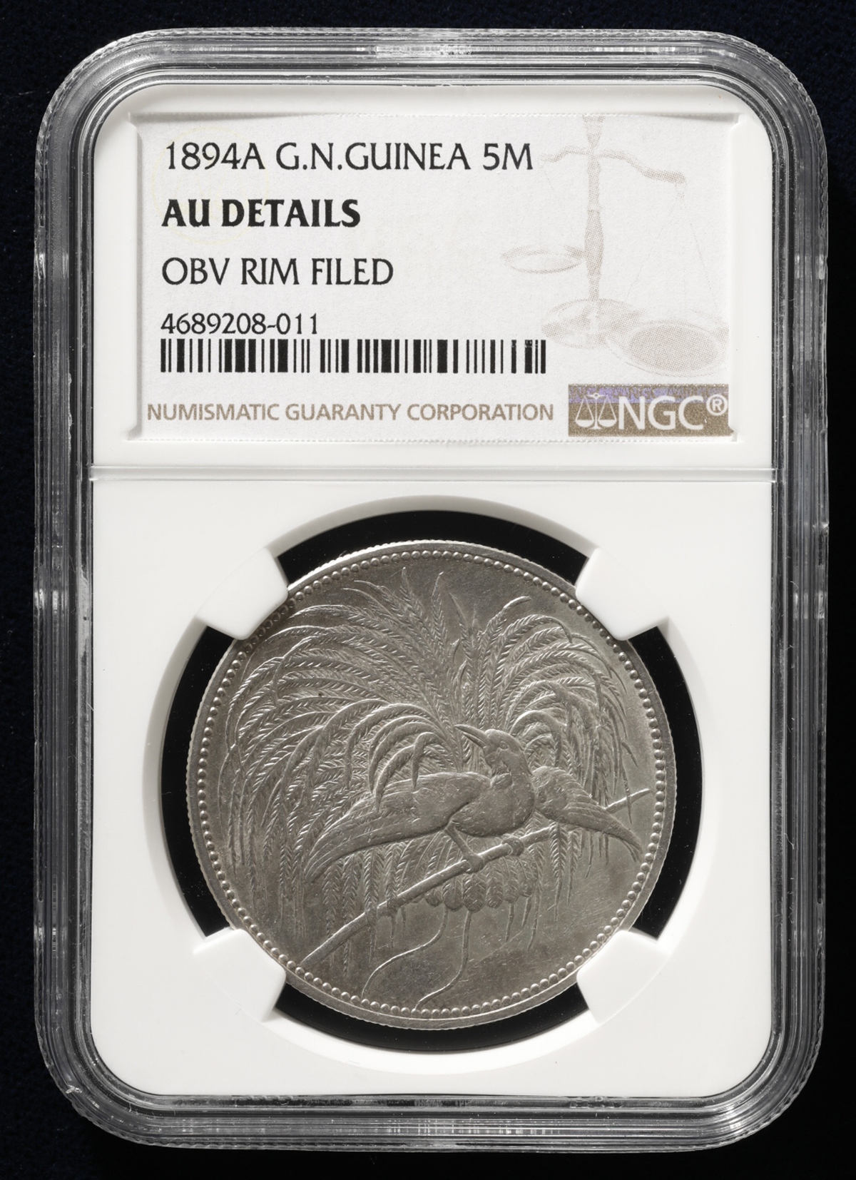 貨幣博物館 | GERMAN NEW-GUINEA ドイツ領ニューギニア 5Mark 1894A EF 貨幣博物館 | GERMAN NEW-GUINEA ドイツ領ニューギニア 5Mark 1894A EF