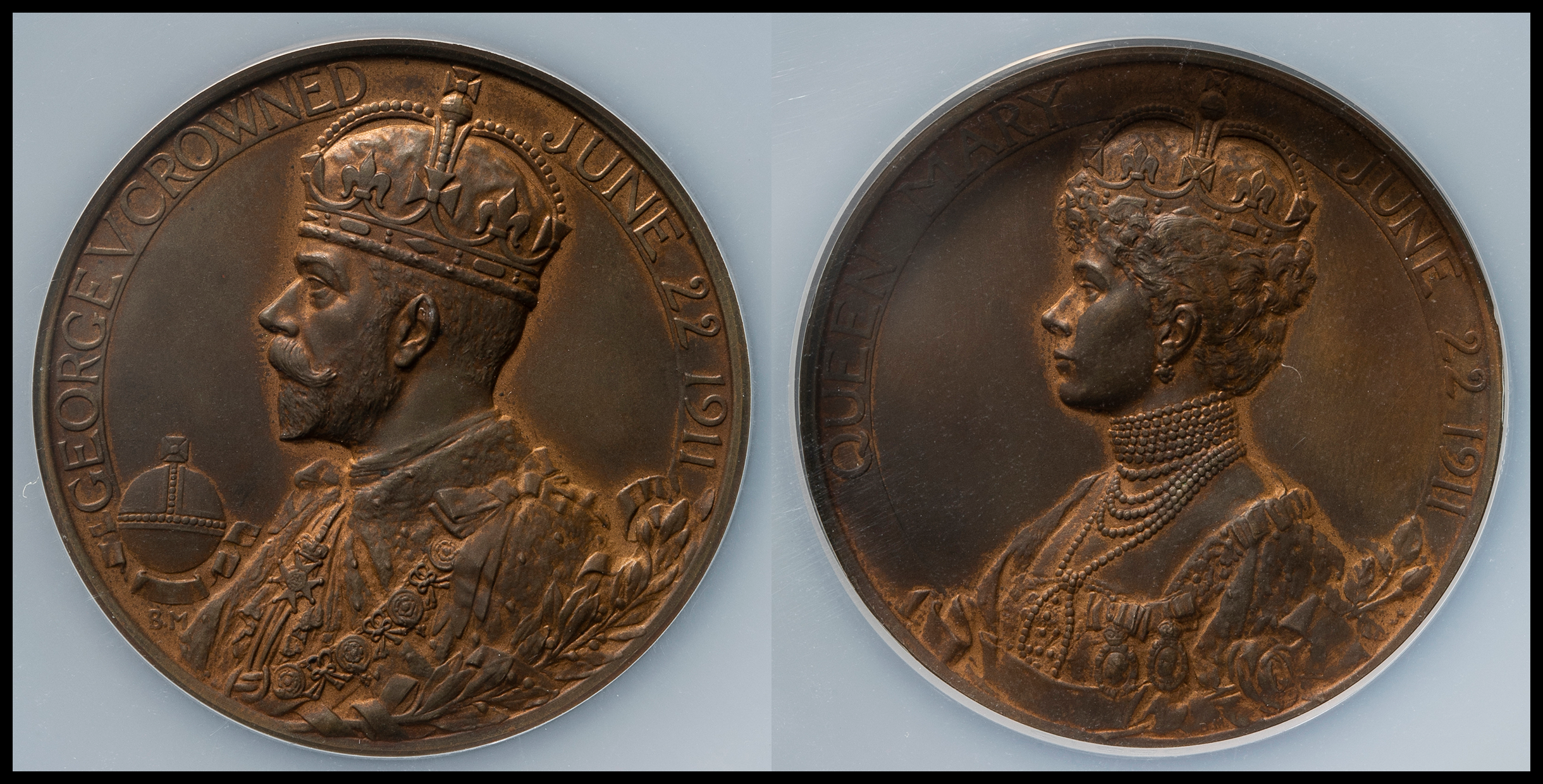 貨幣博物館 | GREAT BRITAIN George V ジョージ5世（1910~36） Bronze Medal 1911 UNC+