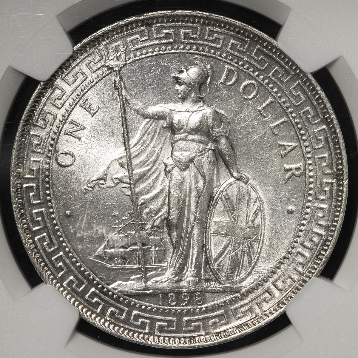 NGC-MS62 イギリス貿易銀 Dollar 1908‐B British Trade Dollar - 貨幣