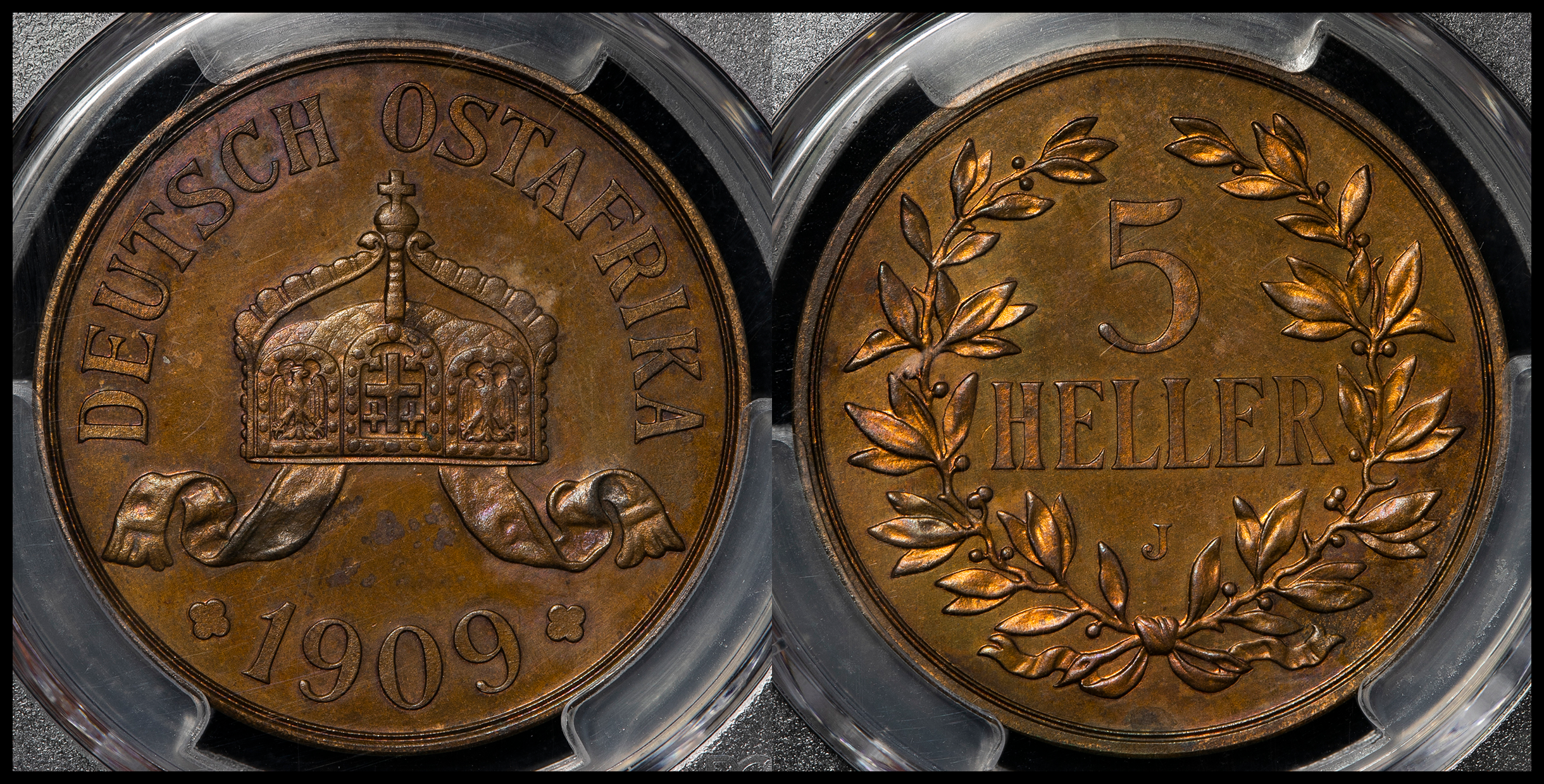 貨幣博物館 | GERMAN EAST AFRICA ドイツ領東アフリカ 5Heller 1909J