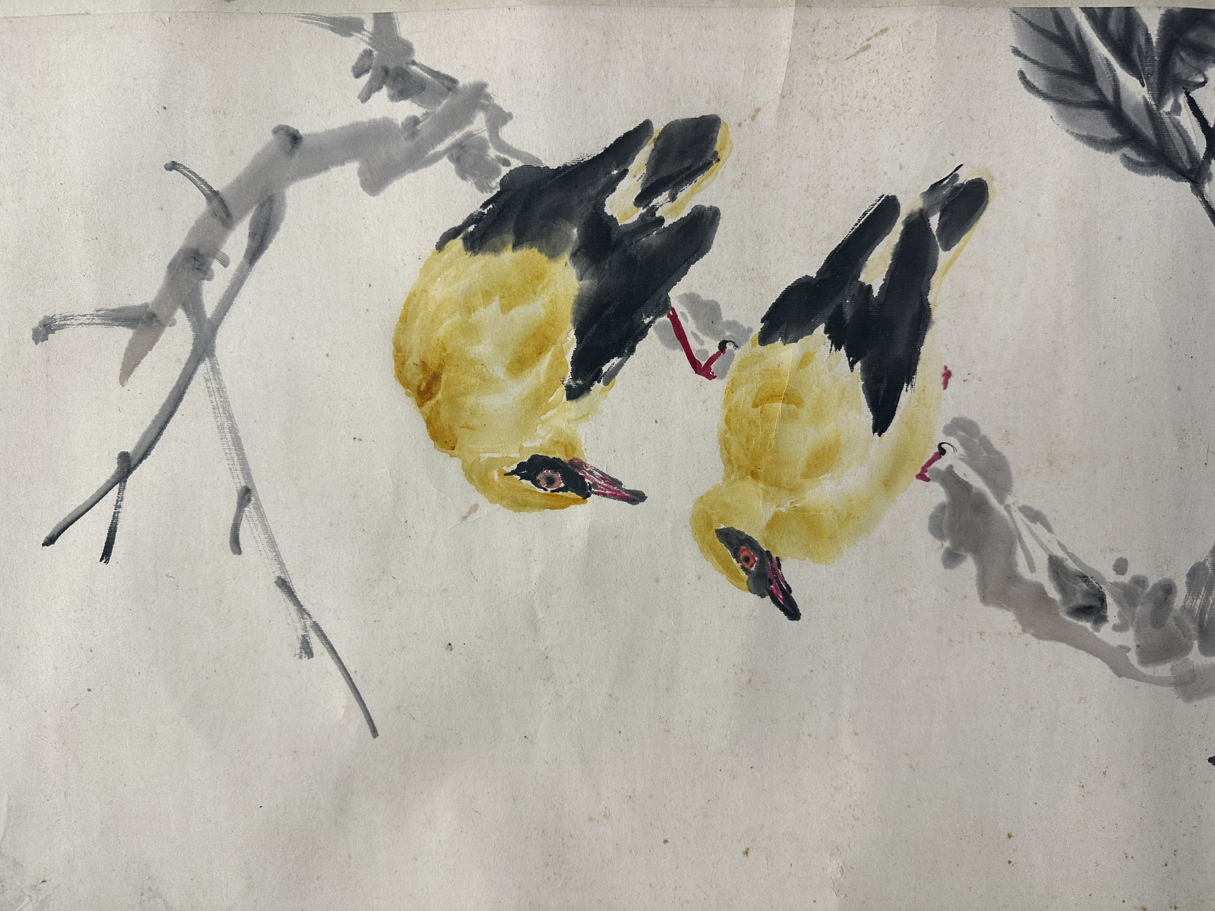 貨幣博物館| 荔枝黃鸝鳥款識：白石畫意。 鈐印：「白石翁
