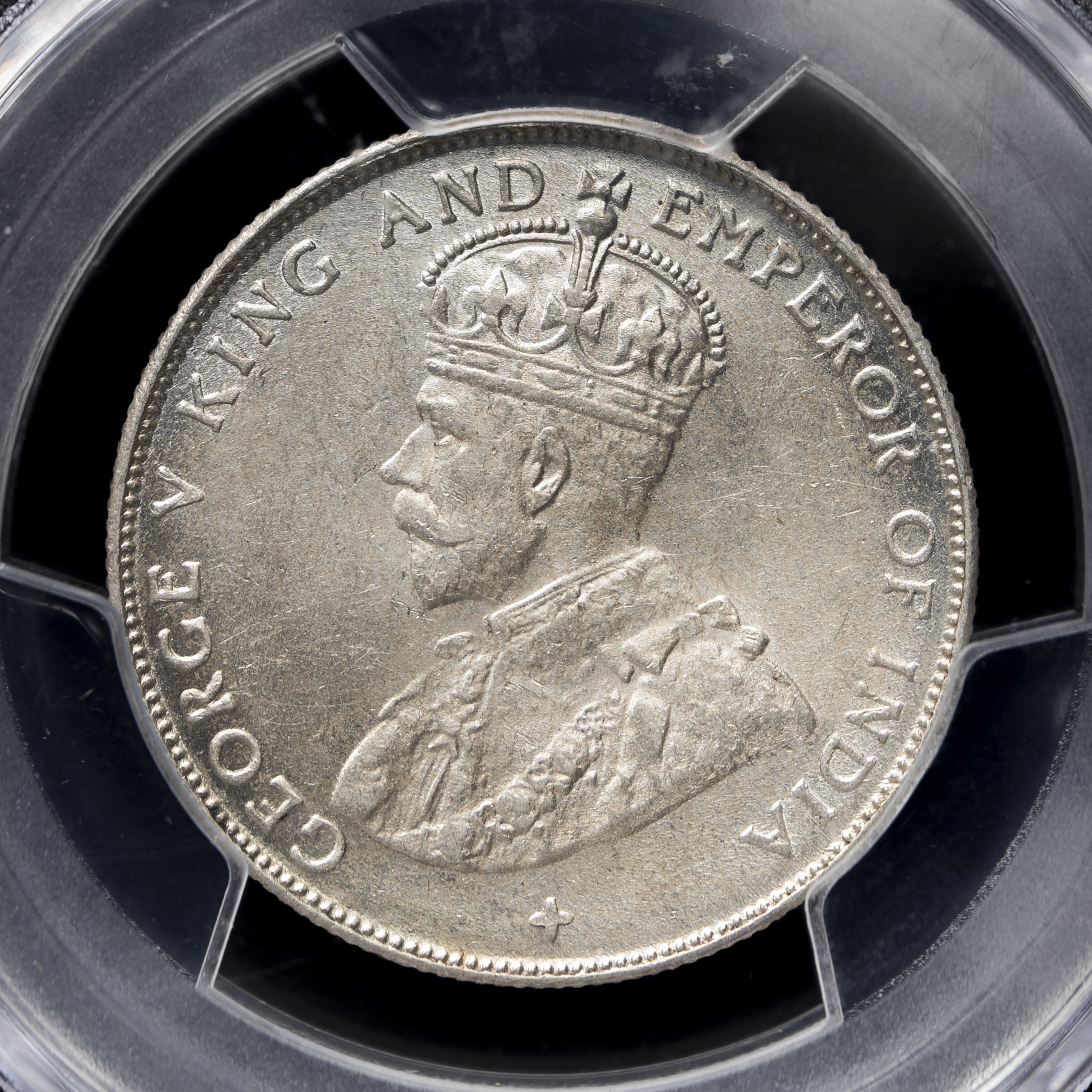 1921年 ジョージ5世 海峡植民地50セント銀貨　高鑑定 MS64 1921年 ジョージ5世 海峡植民地50セント銀貨 高鑑定 MS64 Straits