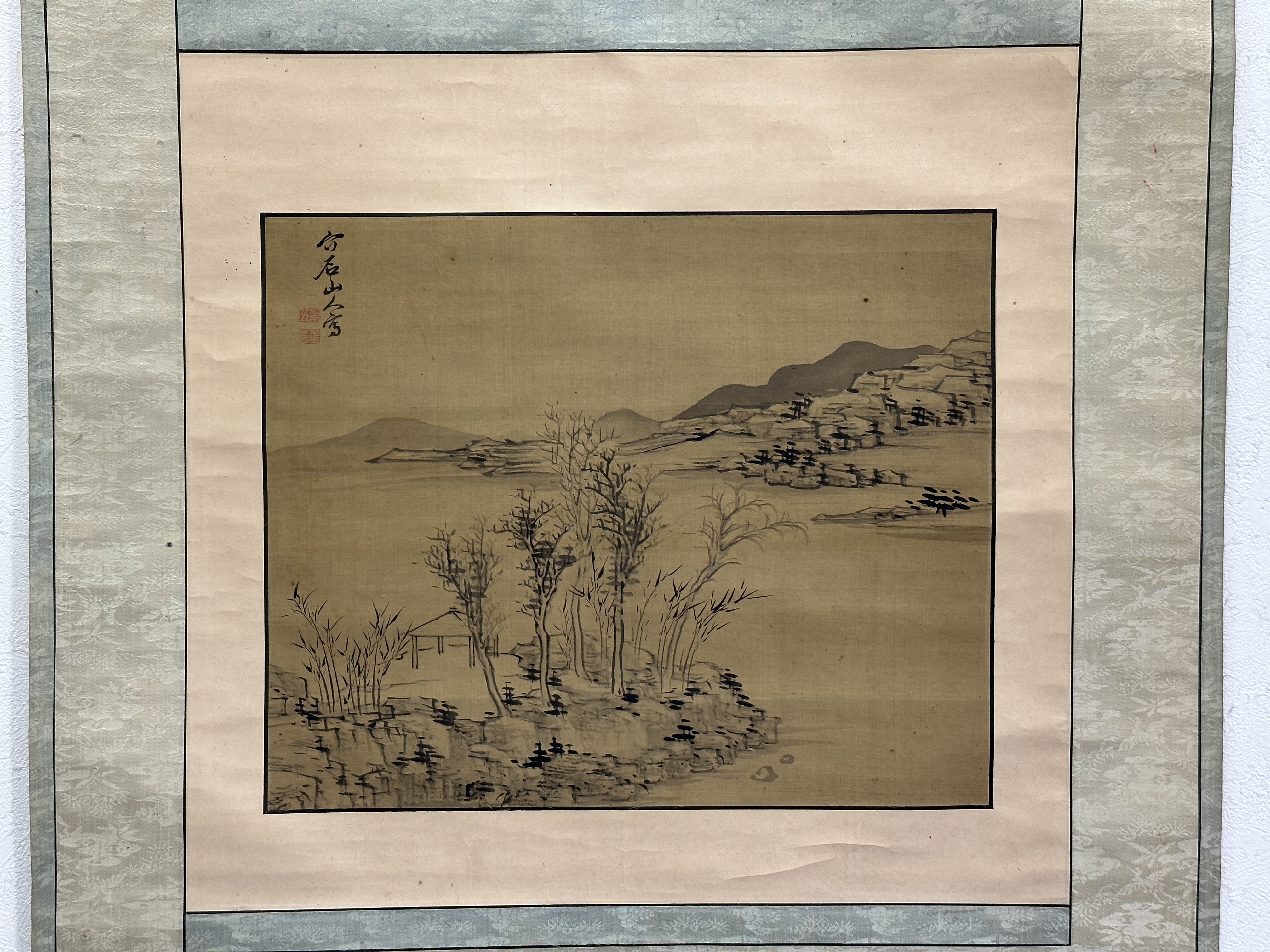 掛軸 馬場汀舟作  「一雨潤千山」856 掛軸 馬場汀舟作 「一雨潤千山」856