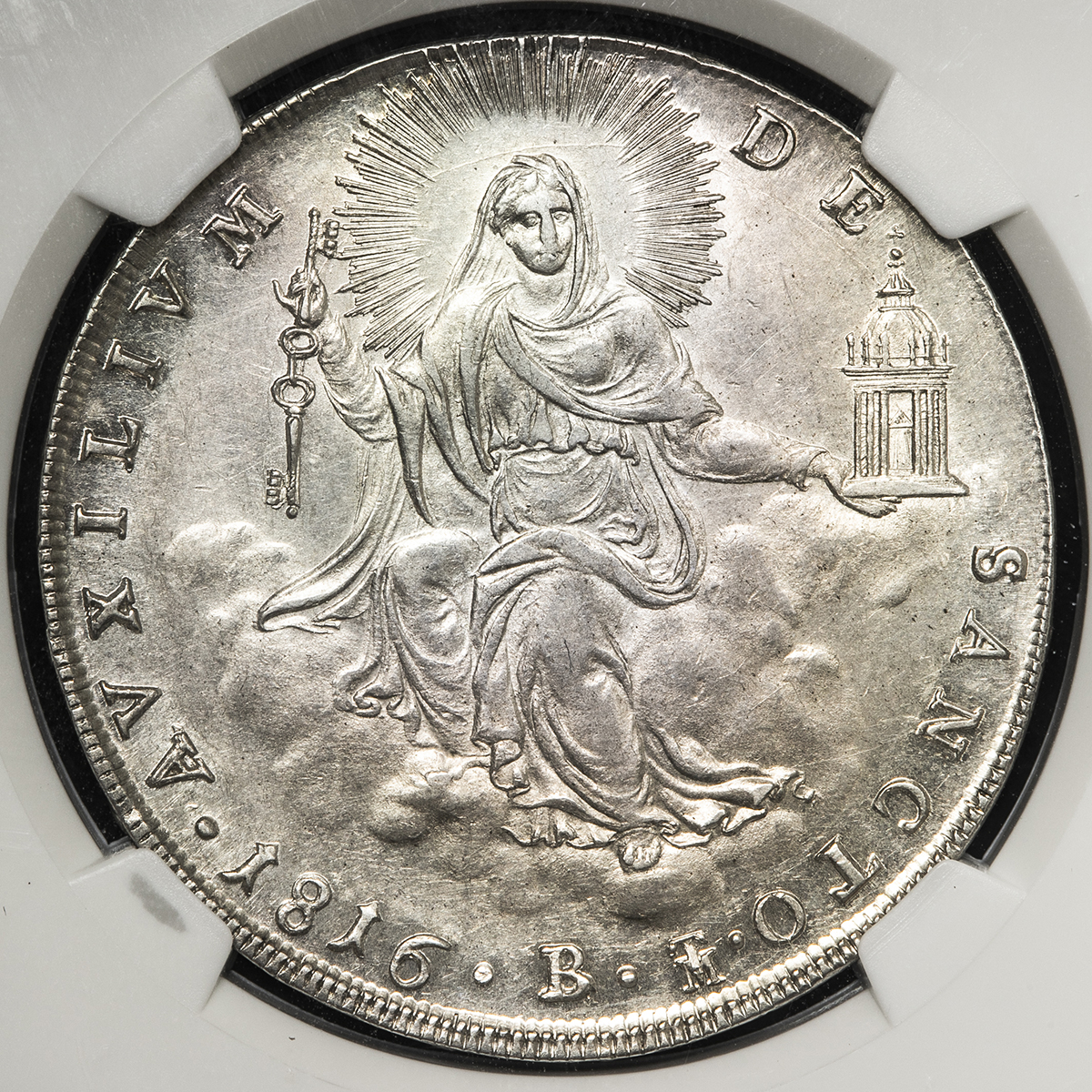 貨幣博物館 | ITALY Papal States ローマ教皇領 Scudo 1816B AU~UNC