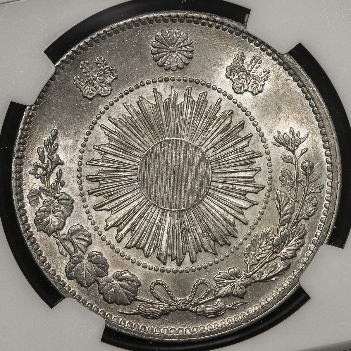 auction,NGC-MS62 日本 旧一圓銀貨 Old type 1Yen 明治3年（1870） AU~UNC