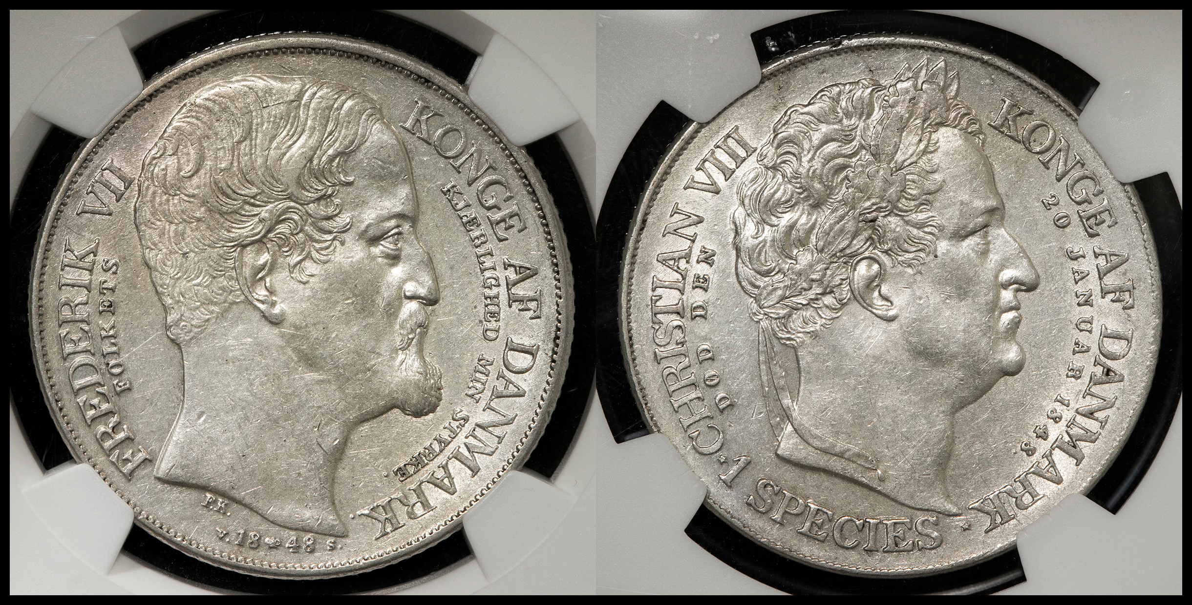 貨幣博物館 | DENMARK デンマーク Speciedaler 1848FK-VS トーン EF