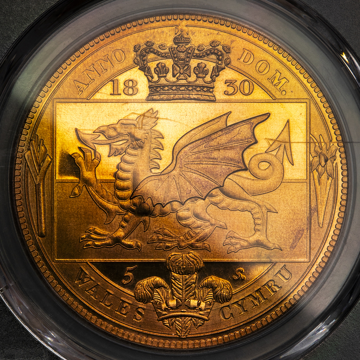 イギリス 1820 ジョージ 4世 ヒベルニア クラウン 銀貨 ファンタジー ...