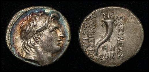 Seleucid Kingdom セレウコス朝シリア AR Drachm Demetrius I デメトリウス1世 162~150BC VF~EF