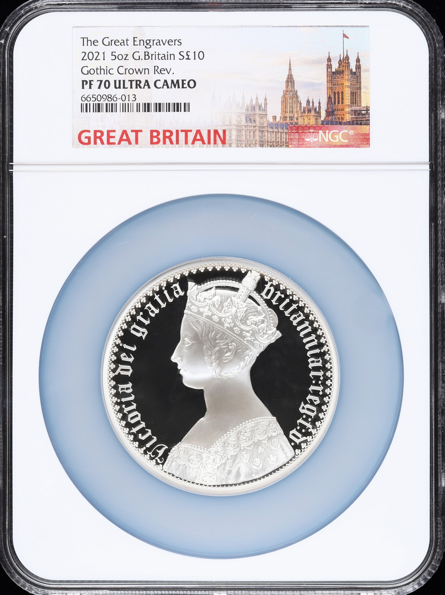 貨幣博物館 | 2021 5oz G.Birtain S£10 Gothic Crown Rev. PF 70 ULTRA 