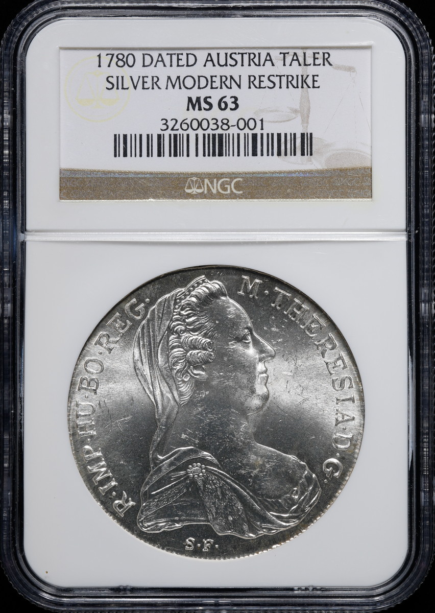 貨幣博物館 | 1780 DETED AUSTRIA Taler MS 63 AUSTRIA オーストリア 