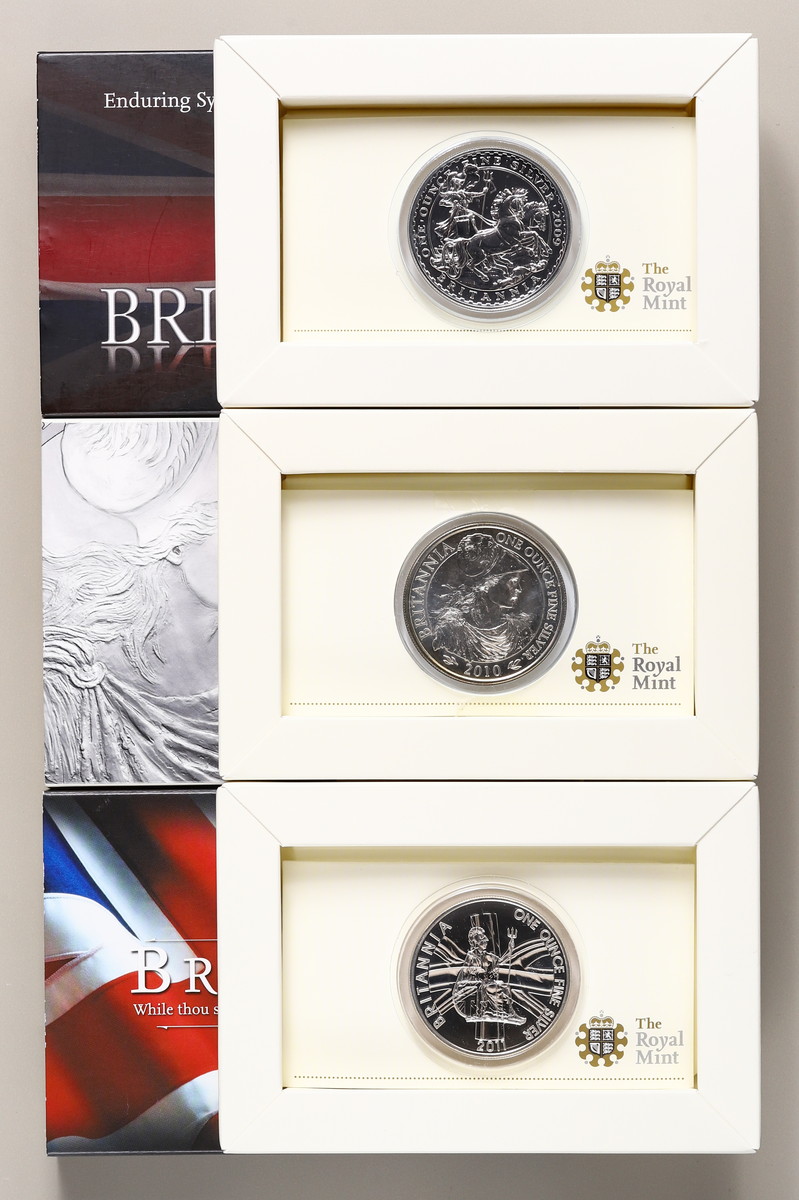 auction,イギリス GREAT BRITAIN Elizabeth II エリザベス2世（1952~） 2Pounds 2009  、2010、2011Proof 3枚セット