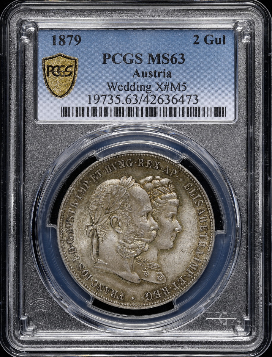 貨幣博物館 | 1879 2Gul PCGS MS63 Wedding X＃M5 AUSTRIA Franz Josef 