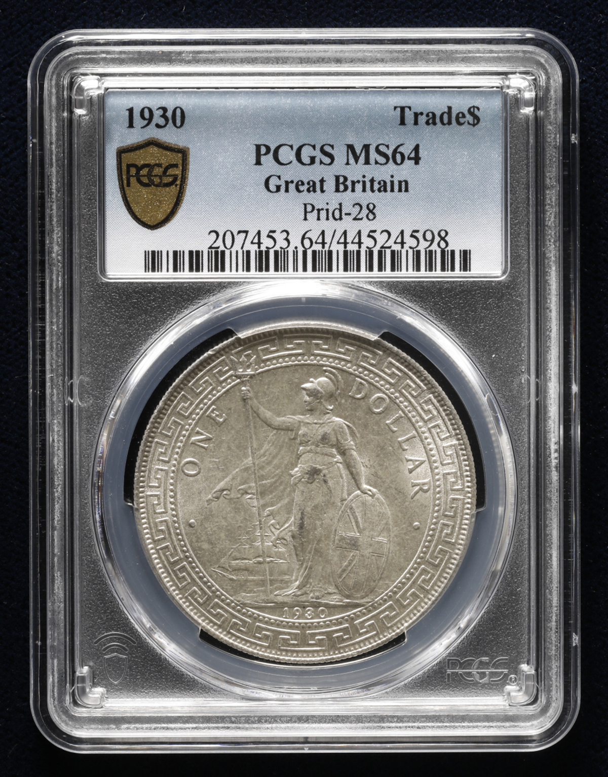 NGC-MS62 イギリス貿易銀 Dollar 1908‐B British Trade Dollar - 貨幣