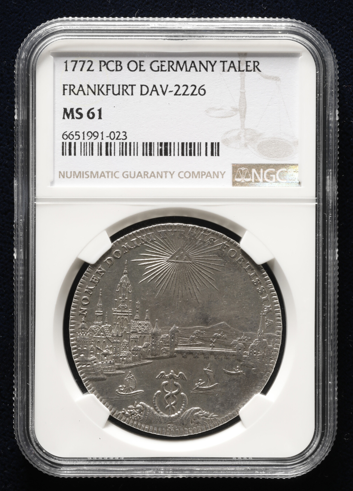 オークション,GERMANY Frankfurt フランクフルト Taler 1772PCB NGC-MS61