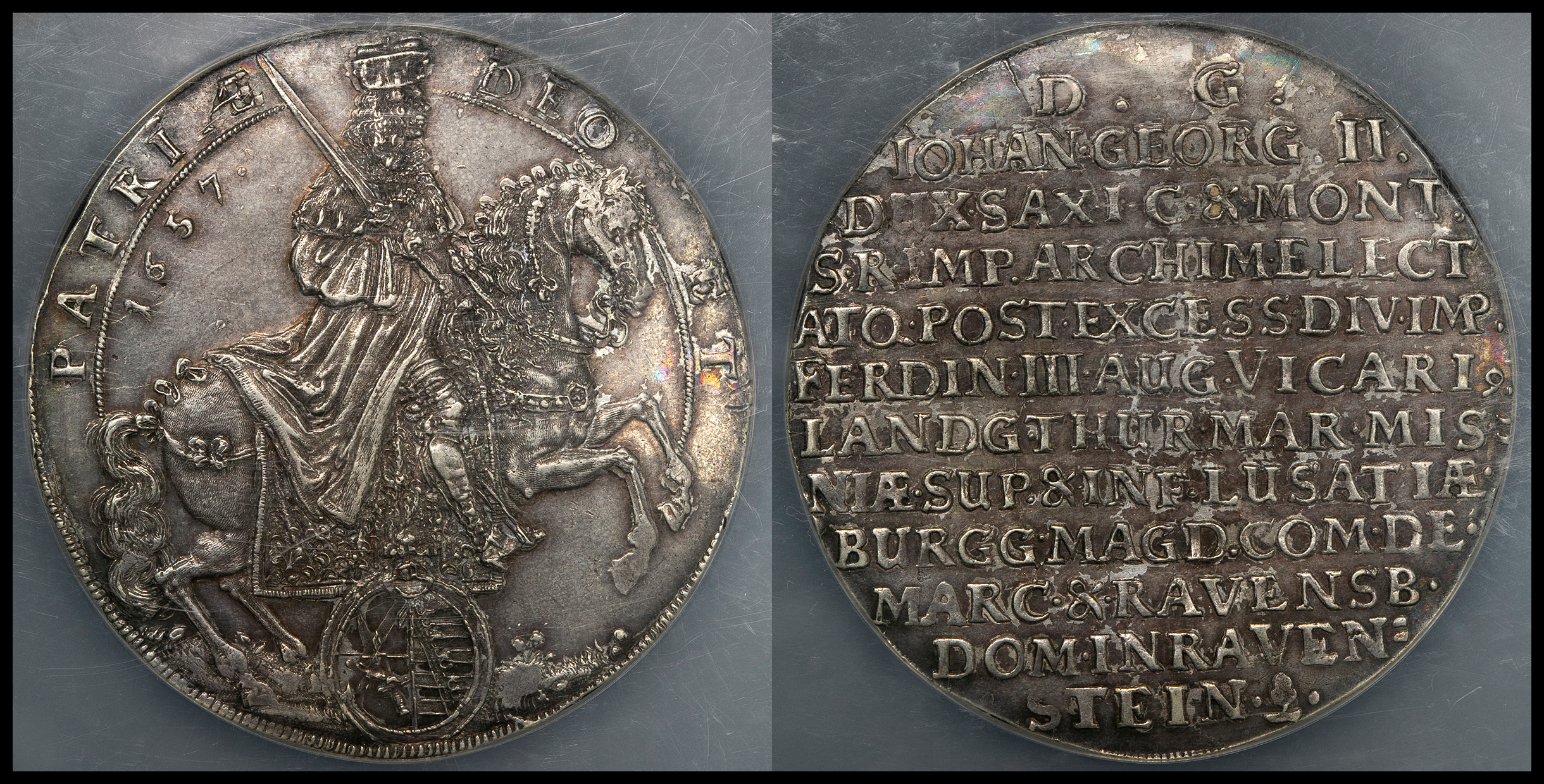 貨幣博物館 | GERMANY Saxony ザクセン 2Taler 1657 EF+