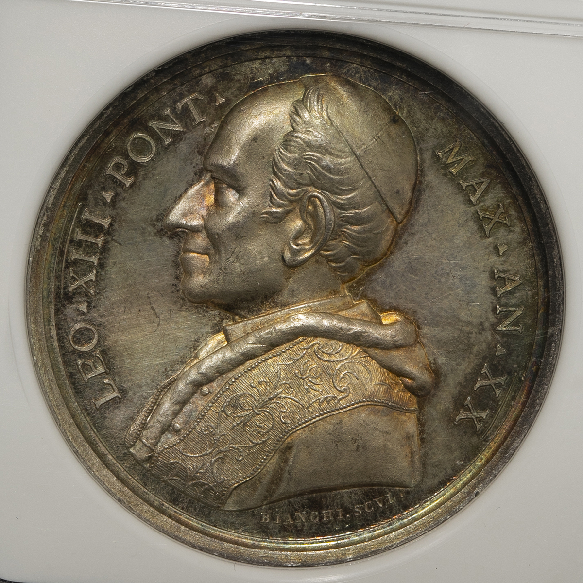 イタリア銀メダル ローマ教皇レオ13世 - 旧貨幣/金貨/銀貨/記念硬貨