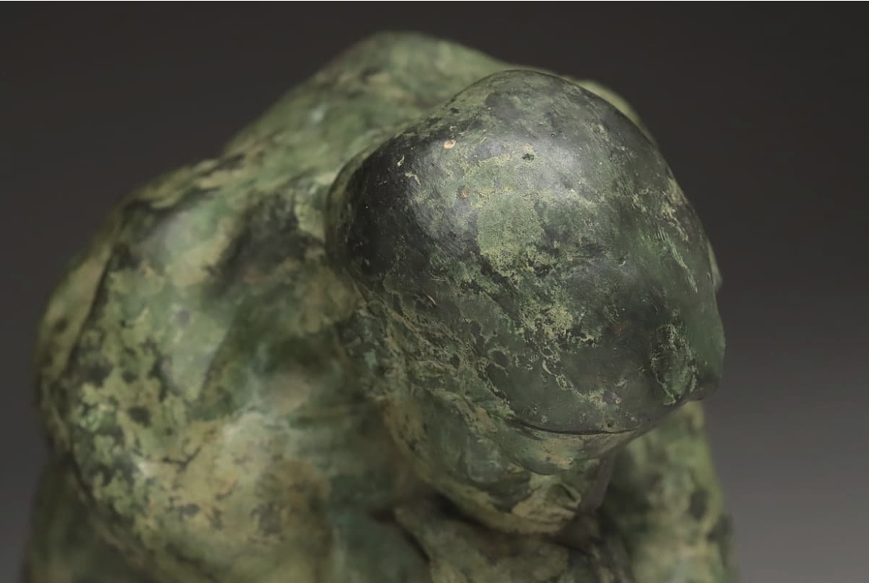 auction,Auguste Rodin/オーギュスト・ロダン 重厚 ブロンズ「考える人」高40.8cm 重16.5kg 大理石台座 目録書付 置物  オブジェ 幅 22.9cm 奥行 30.8cm 高さ 40.8cm 重さ 16.5kg ※目録書付