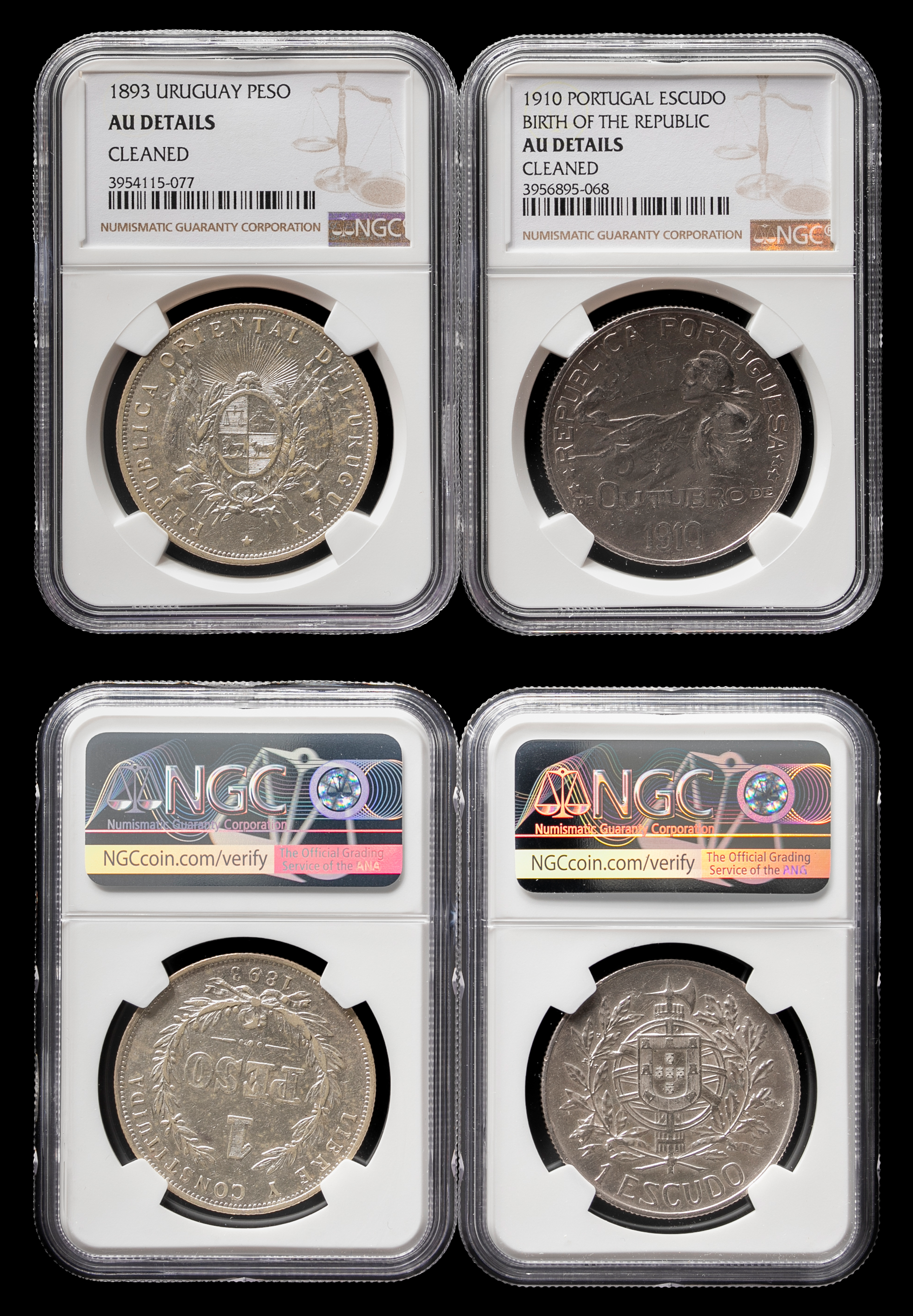 貨幣博物館 | URUGUAY ウルグアイ Peso 1893,PORTUGAL ポルトガル
