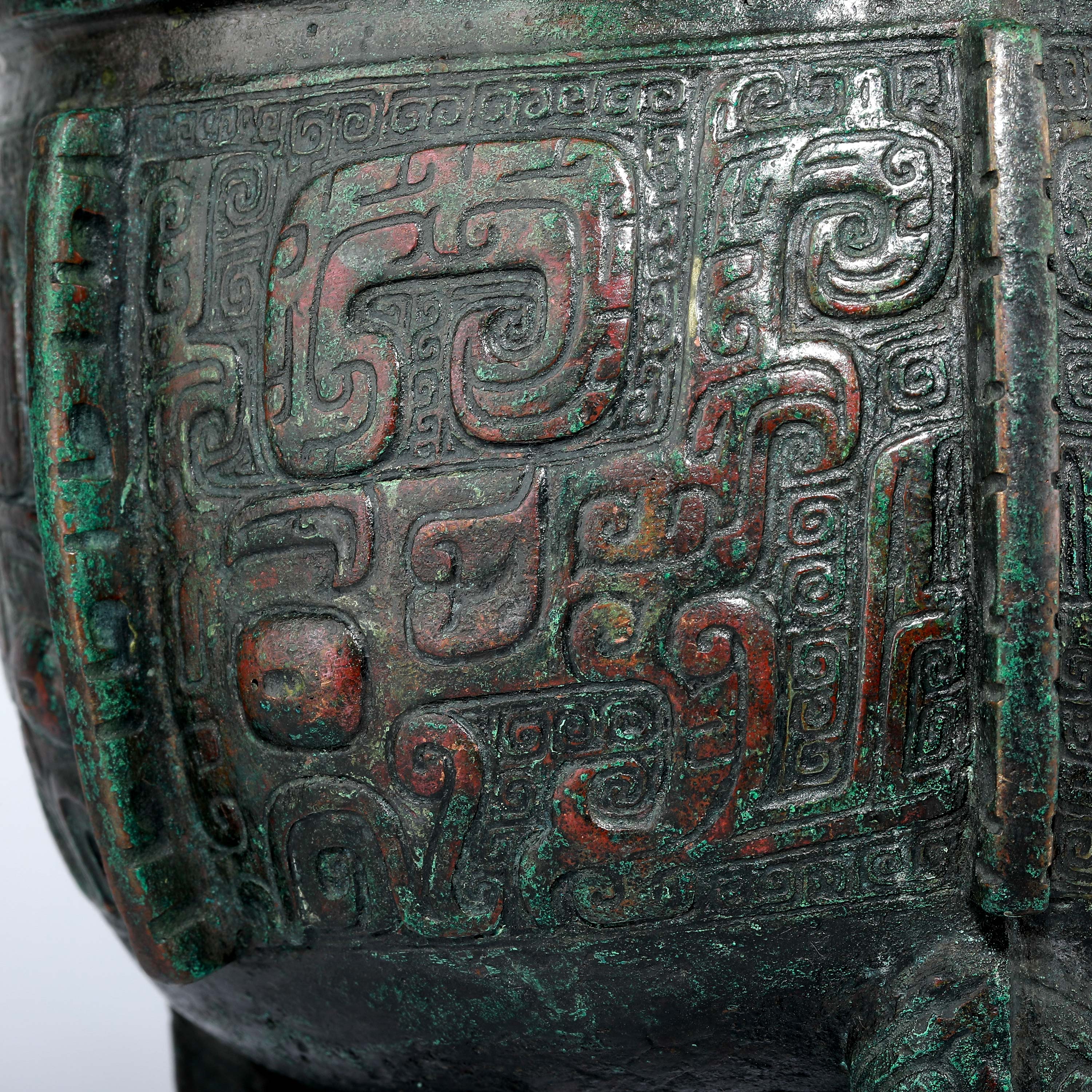 絵画 稀少 限定 小型 饕餮文 青銅鐸紋 中国段通 額装 タペストリー 絵画 稀少 限定 小型 饕餮文 青銅鐸紋 中国段通 額装 タペストリー