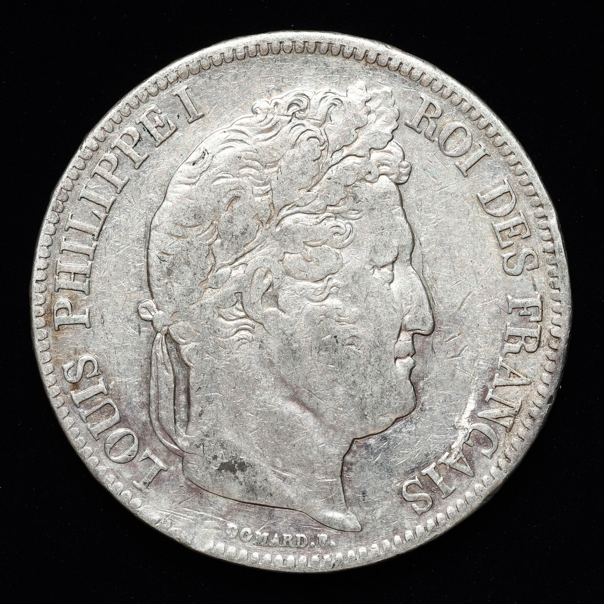 auction,フランス 1833年 七月革命 5フラン銀貨 ルイ フィリップ国王