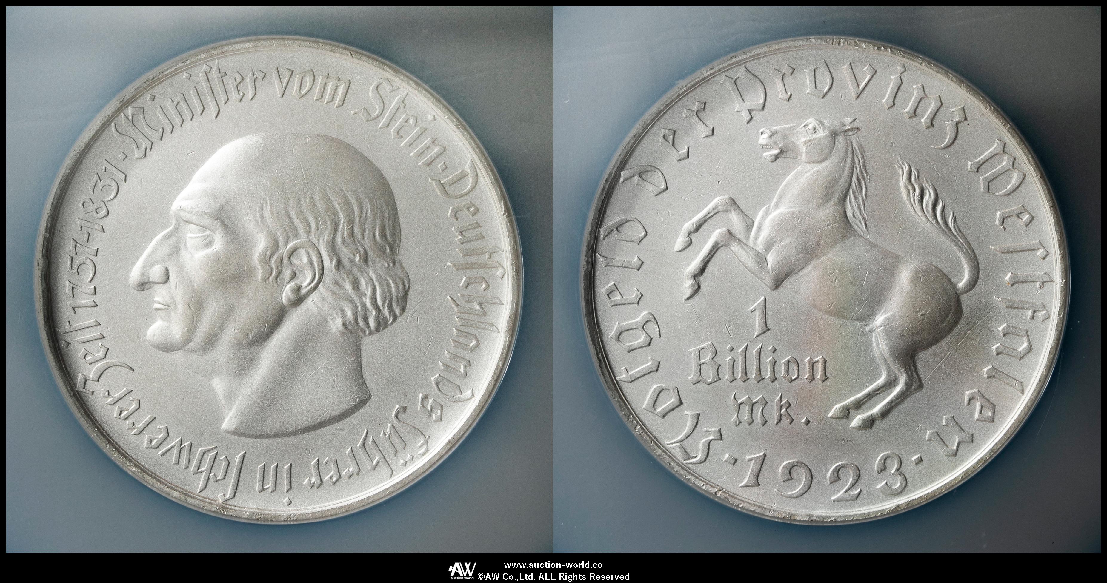 貨幣博物館 | GERMANY Westphalia ヴェストファーレン Billion Mark in