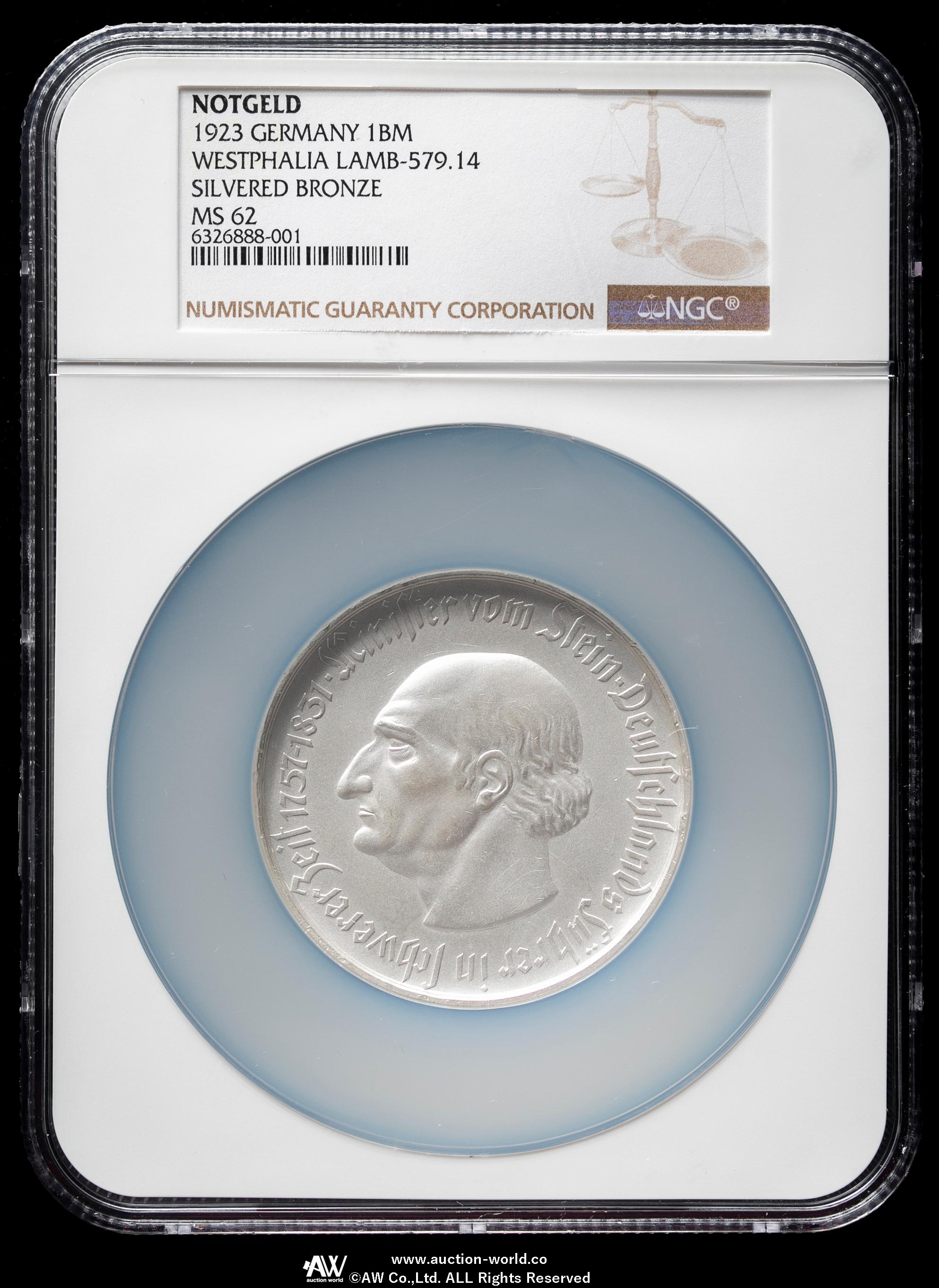 貨幣博物館 | GERMANY Westphalia ヴェストファーレン Billion Mark in